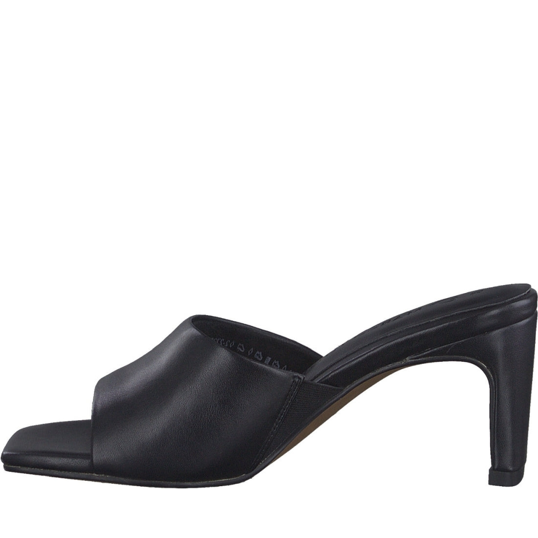 Marco Tozzi womens black elegant open mules | Vilbury London