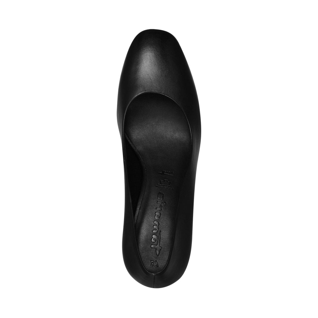 Tamaris womens black leather elegant closed formal | Vilbury London