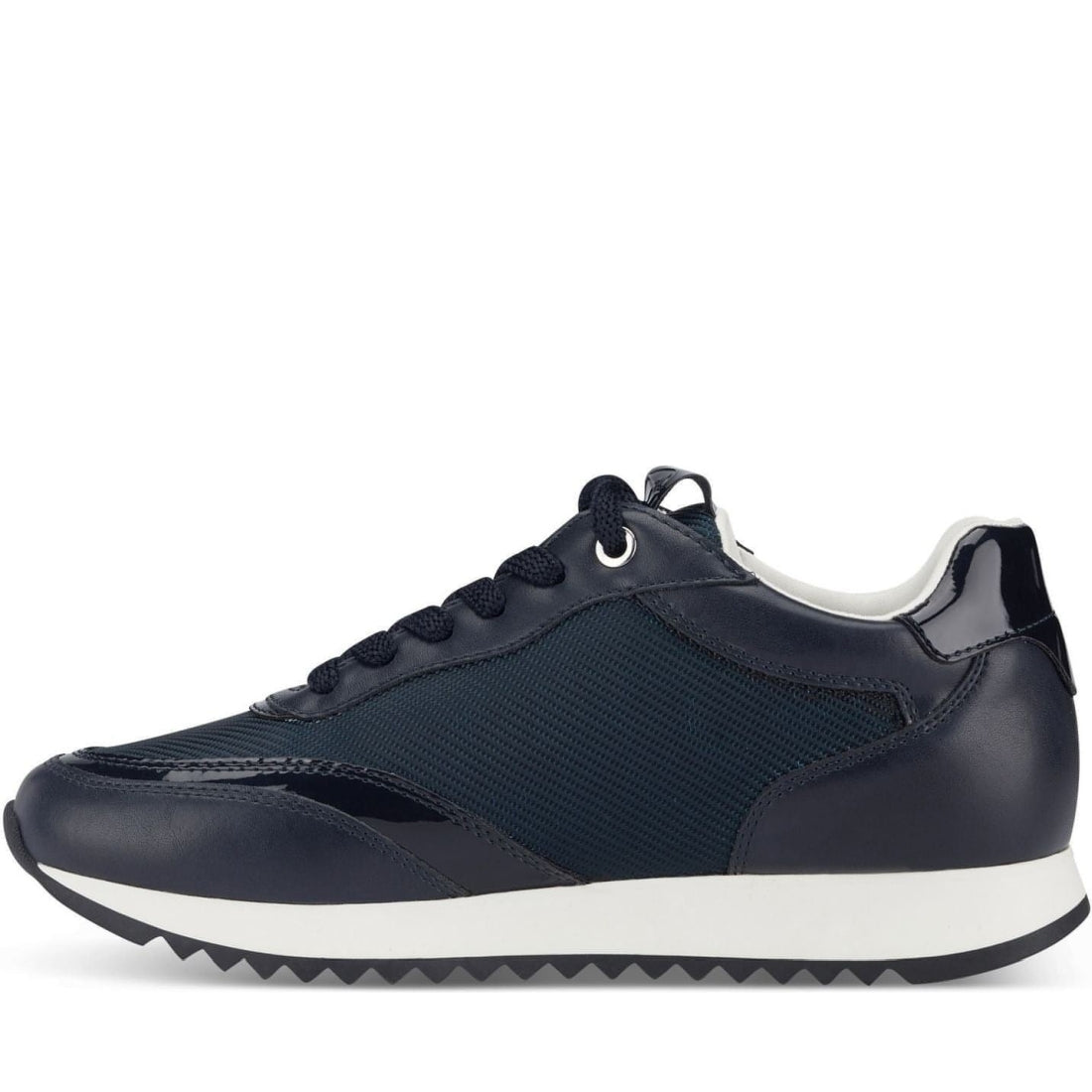 Tamaris womens navy casual closed sport shoe | Vilbury London