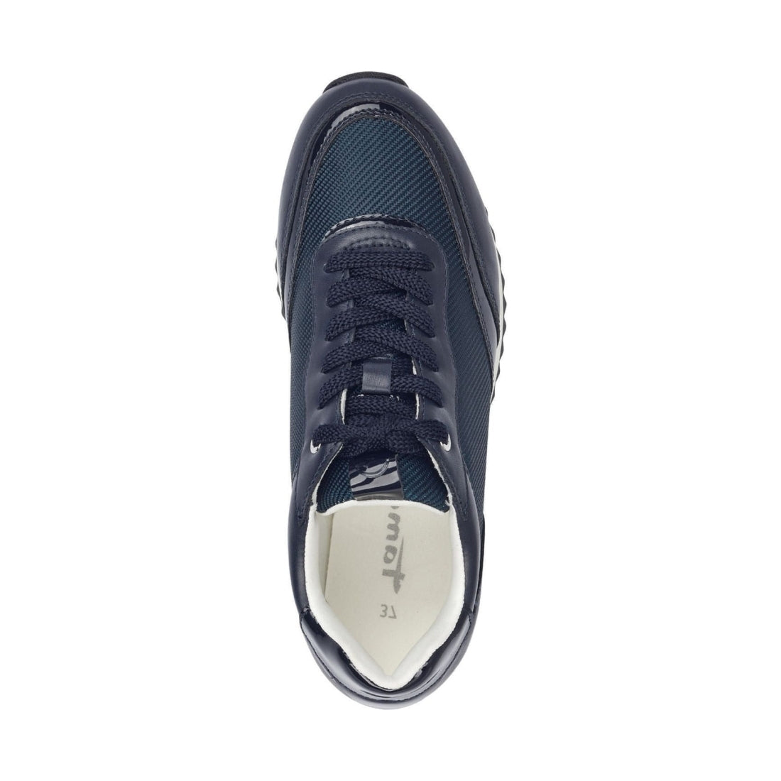 Tamaris womens navy casual closed sport shoe | Vilbury London