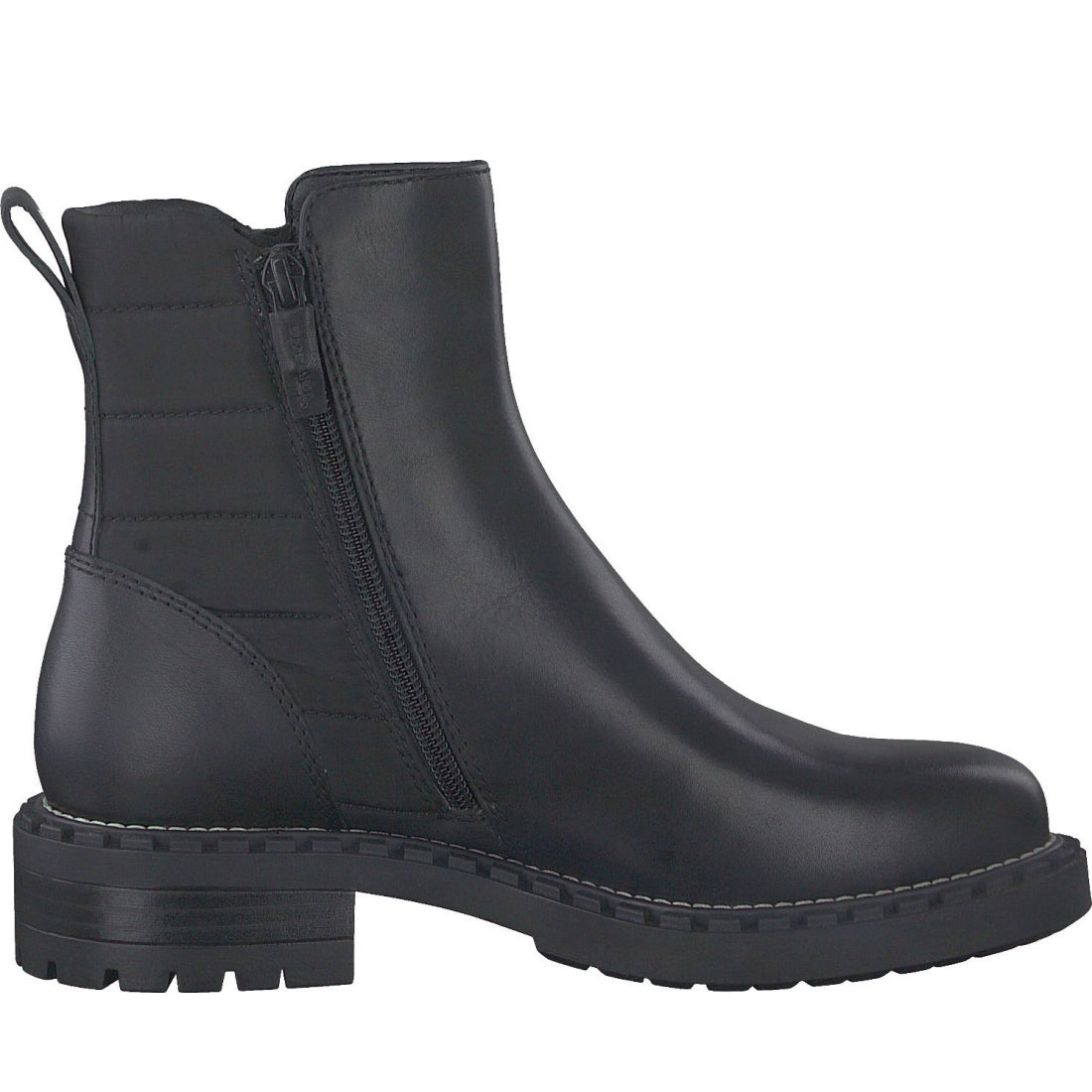 Tamaris womens black casual closed booties | Vilbury London