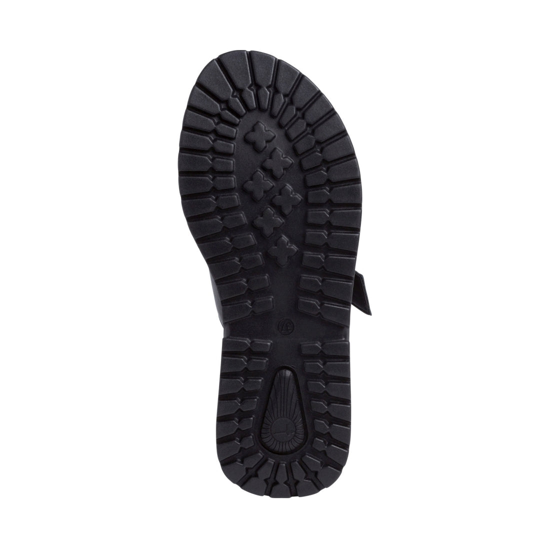 Tamaris Womens black casual open slippers | Vilbury London