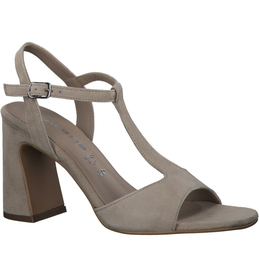 Tamaris womens taupe elegant open sandals | Vilbury London