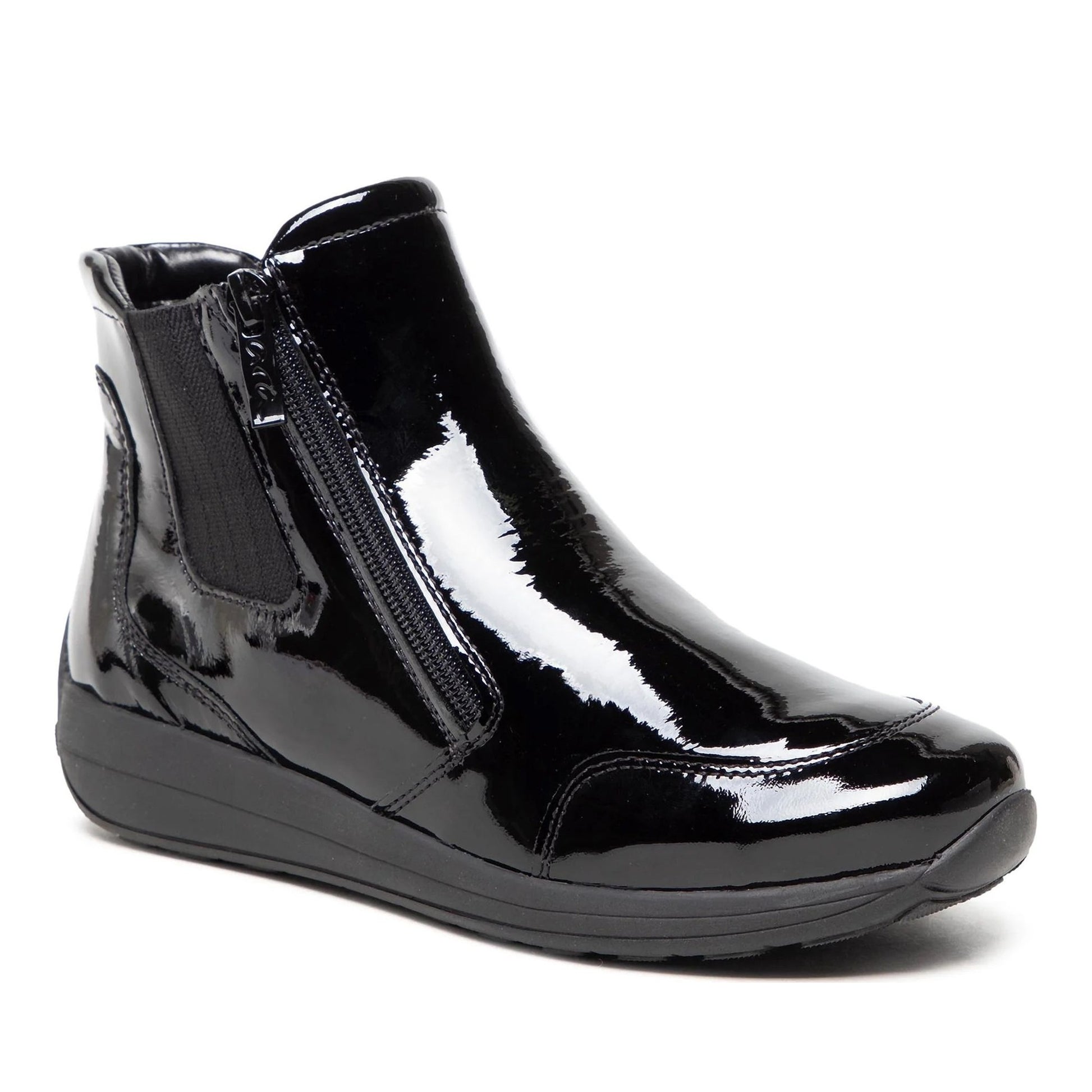 Merano Women's Black Wedge Ankle Boots