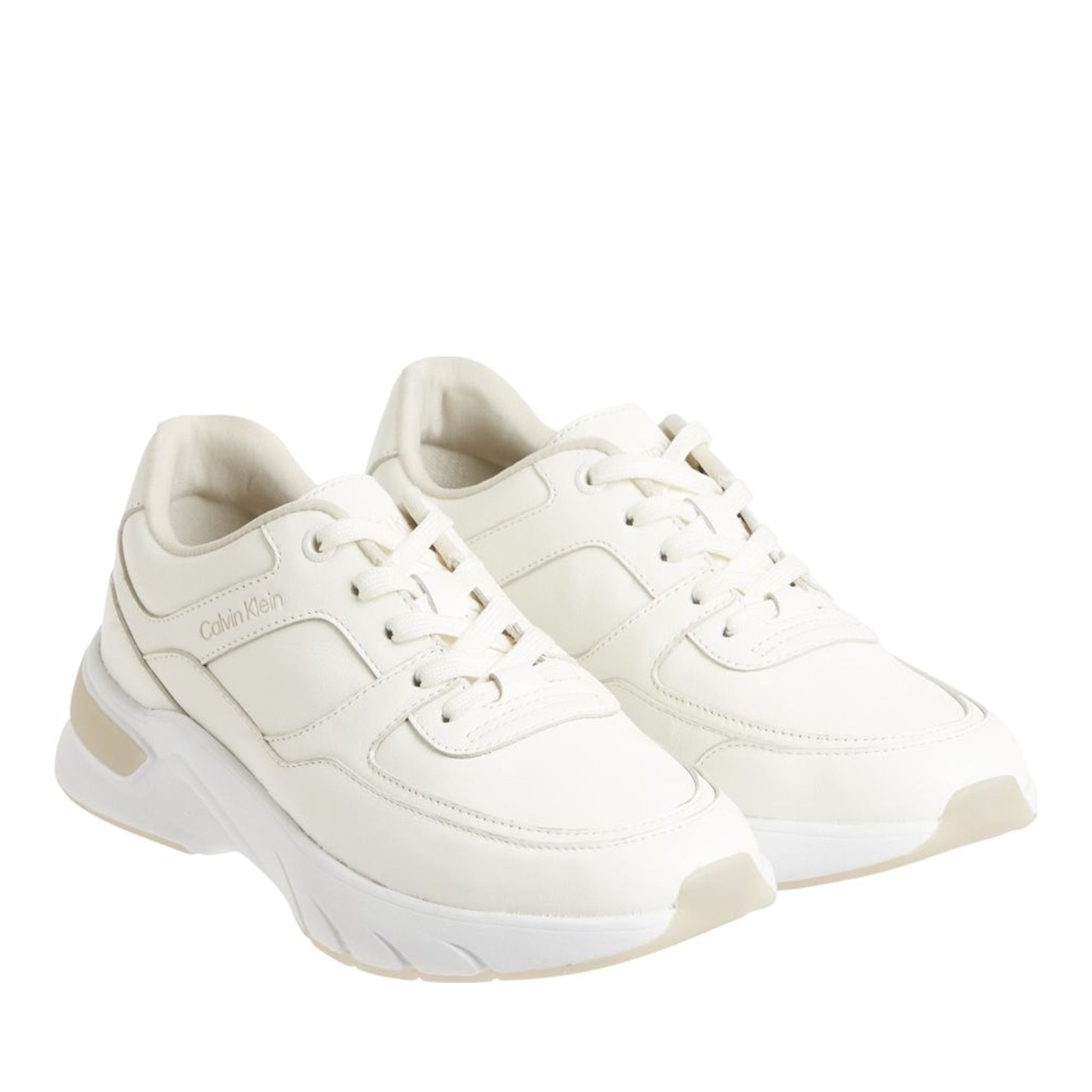 Women's White Elevated Athletic Sneakers
