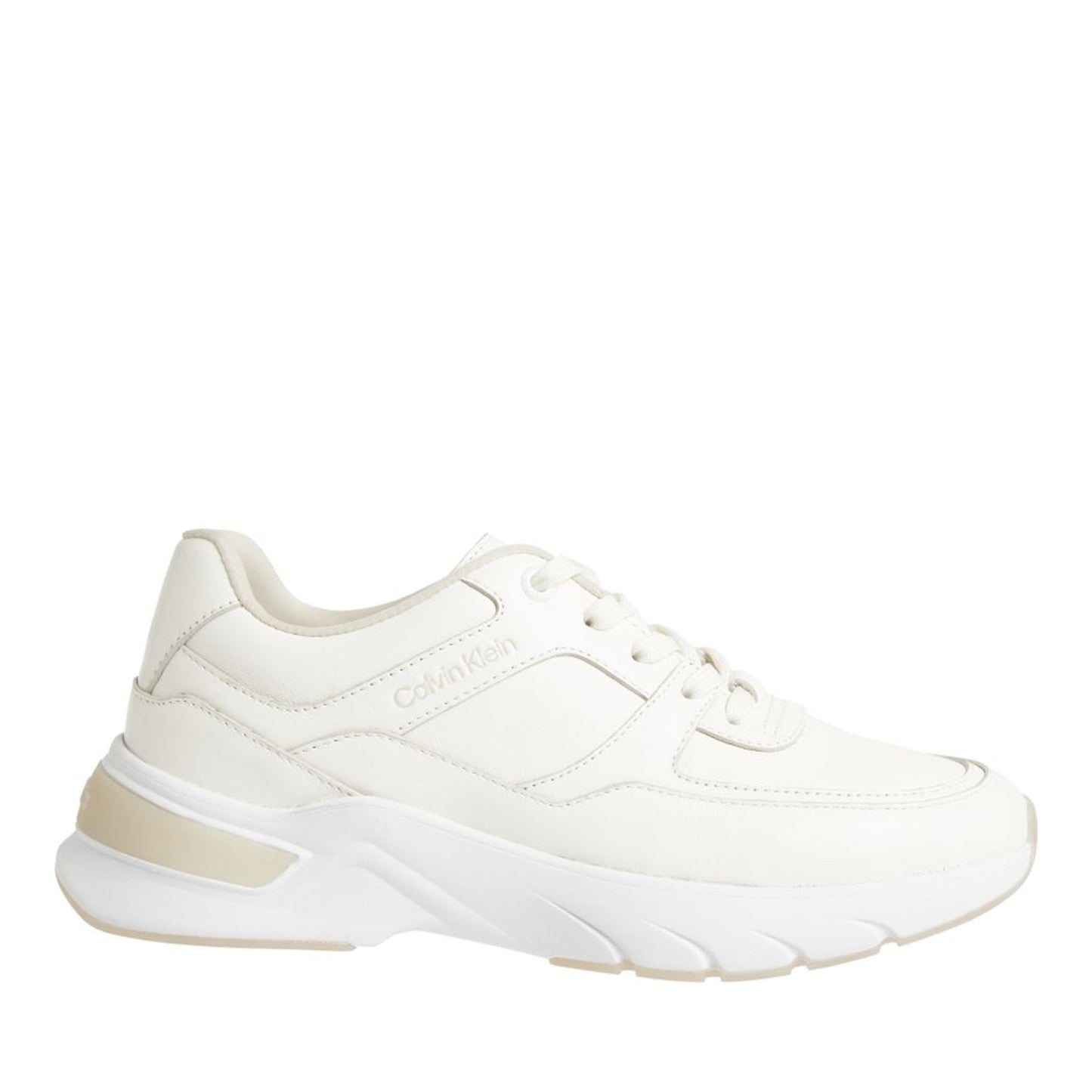Women's White Elevated Athletic Sneakers