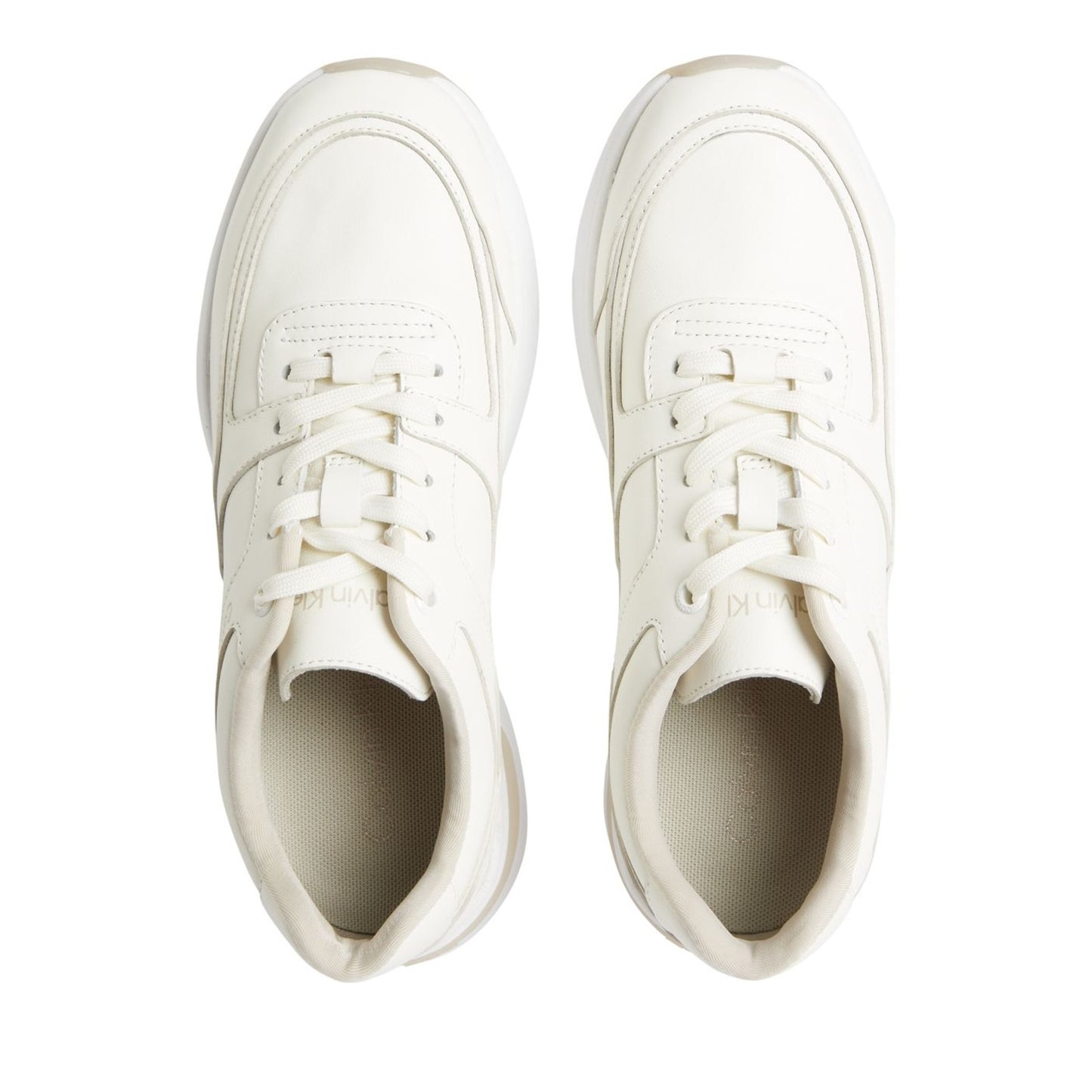 Women's White Elevated Athletic Sneakers