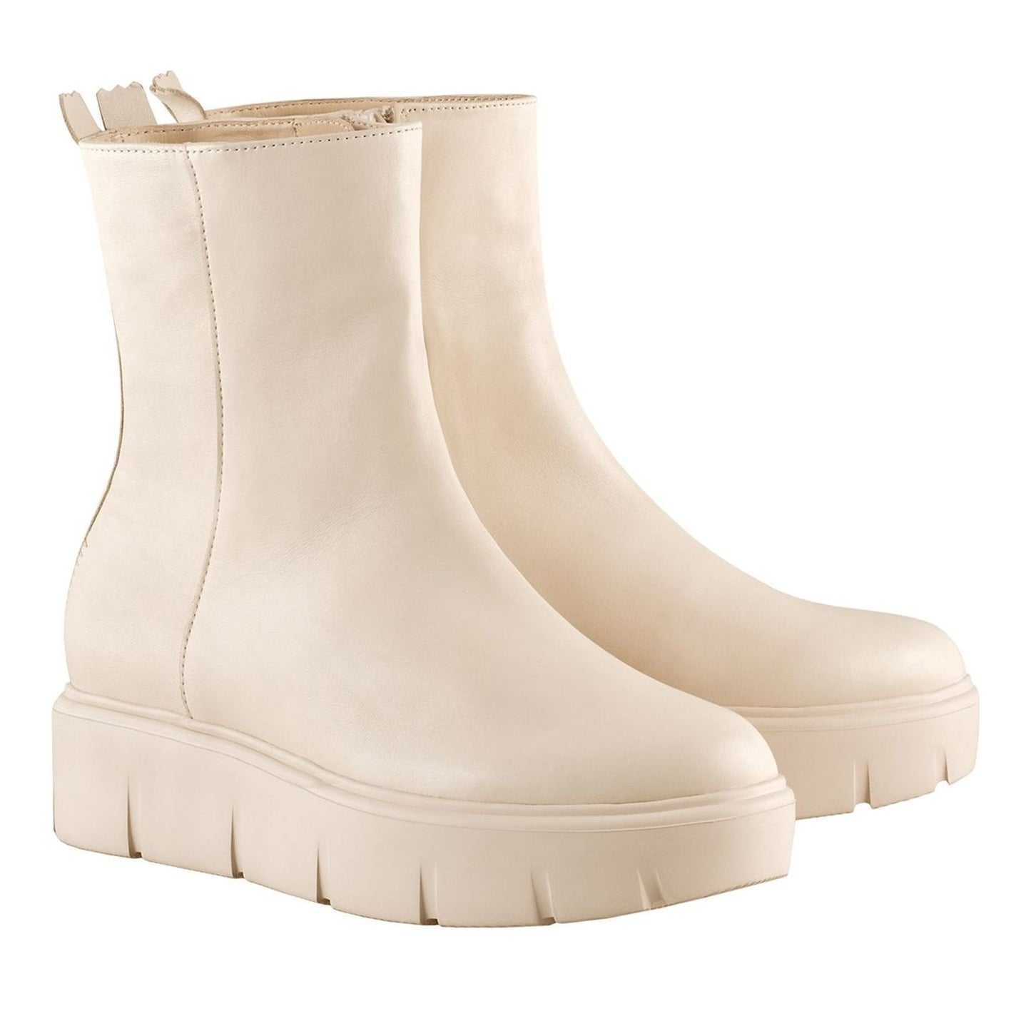 Buster Women's Beige Wedge Ankle Boots