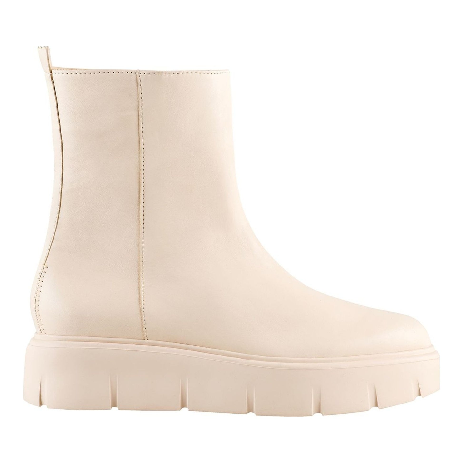 Buster Women's Beige Wedge Ankle Boots