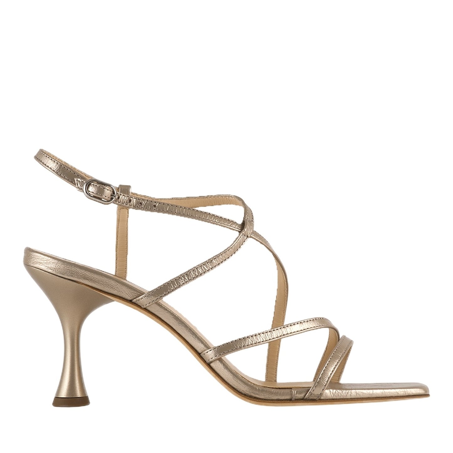 Chiara Women's Gold Dress Open-Toe Sandals