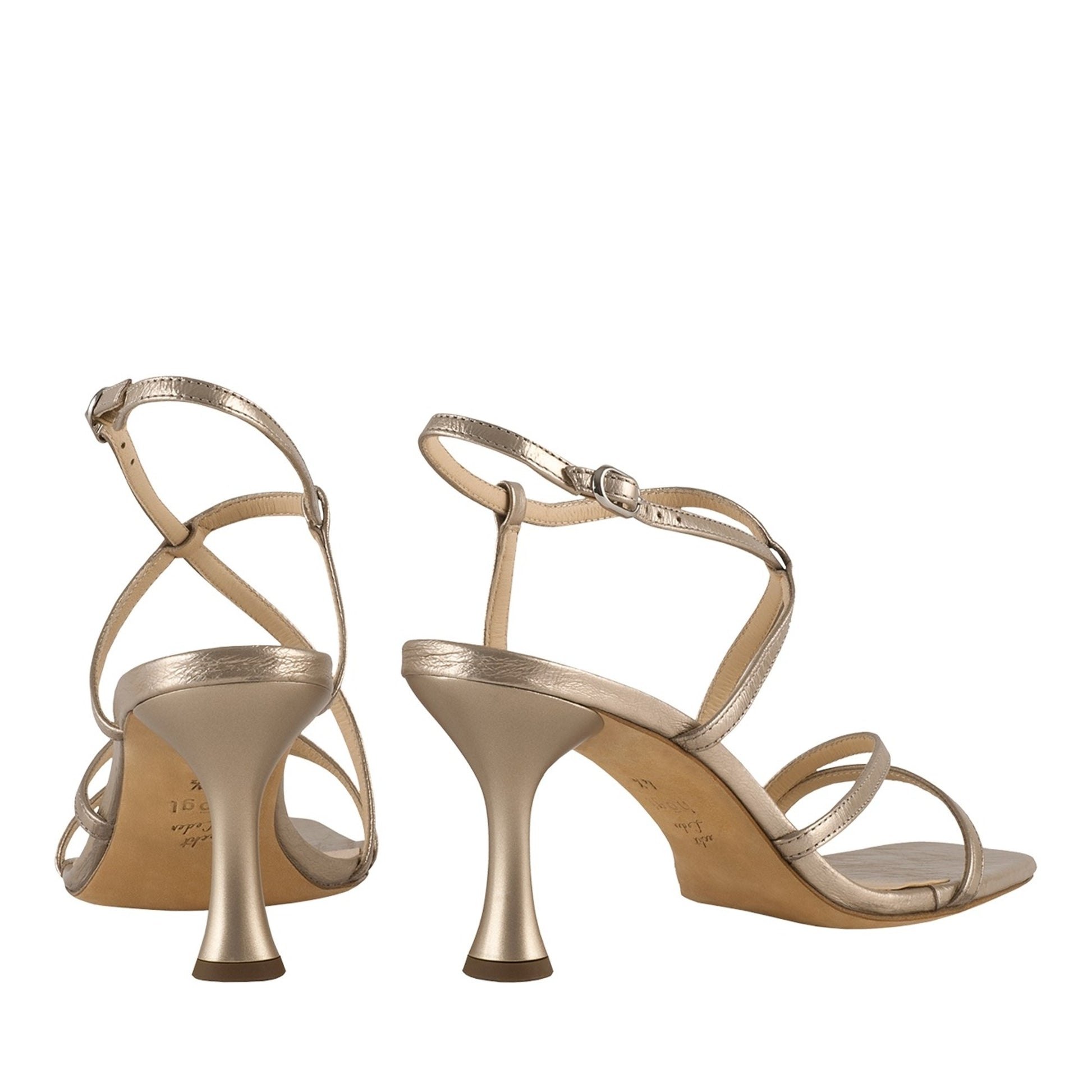 Chiara Women's Gold Dress Open-Toe Sandals