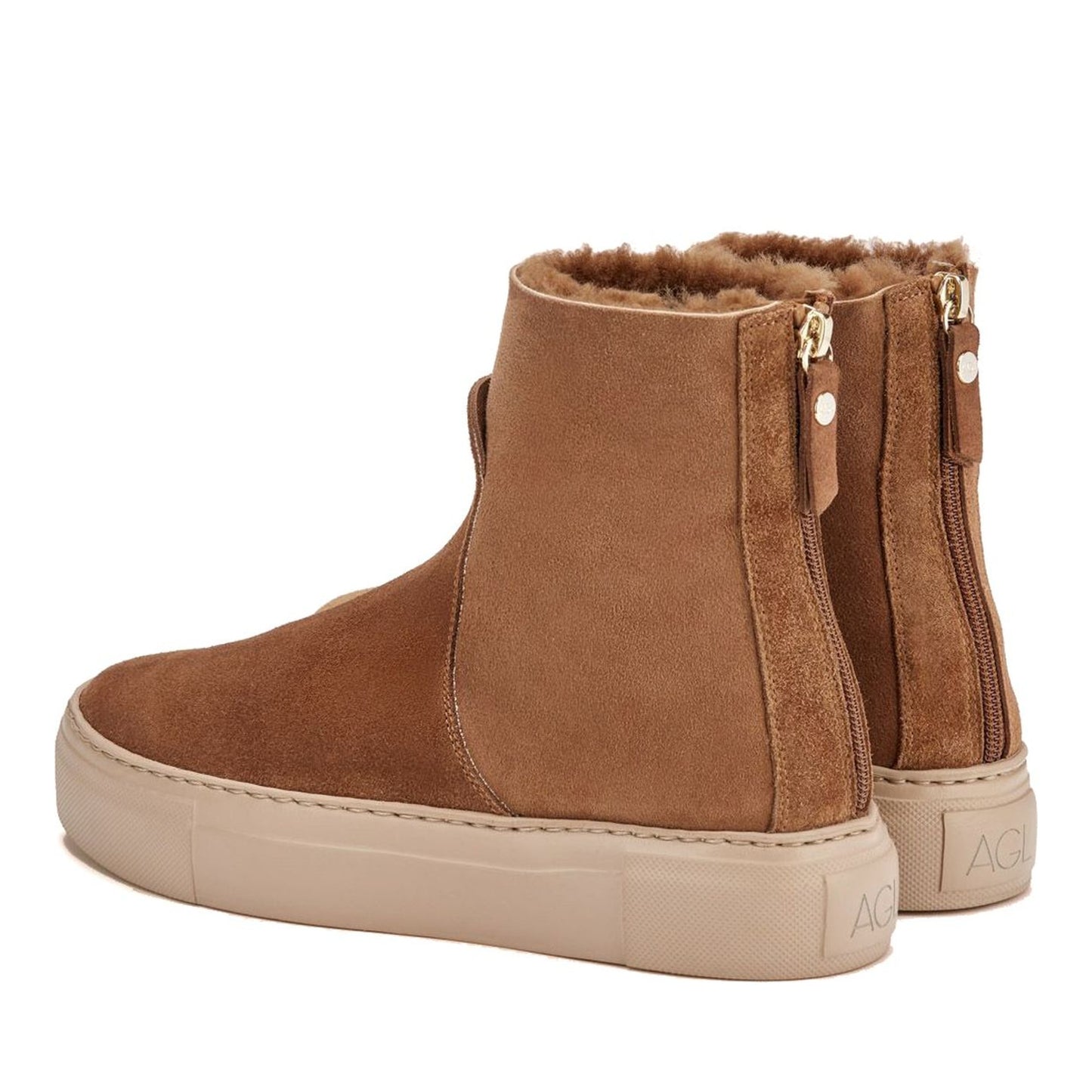 Meghan Women's Brown Warm Wedge Ankle Boots