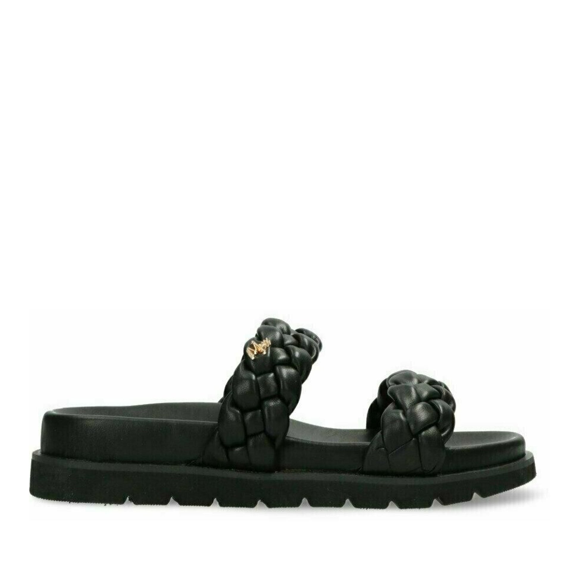 Jaeley Women's Black Wedge Open-Toe Sandals