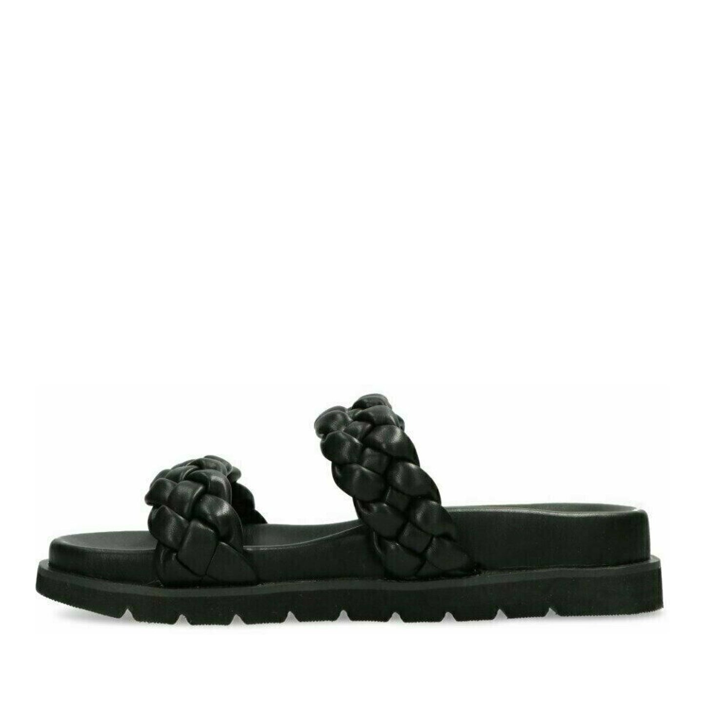 Jaeley Women's Black Wedge Open-Toe Sandals