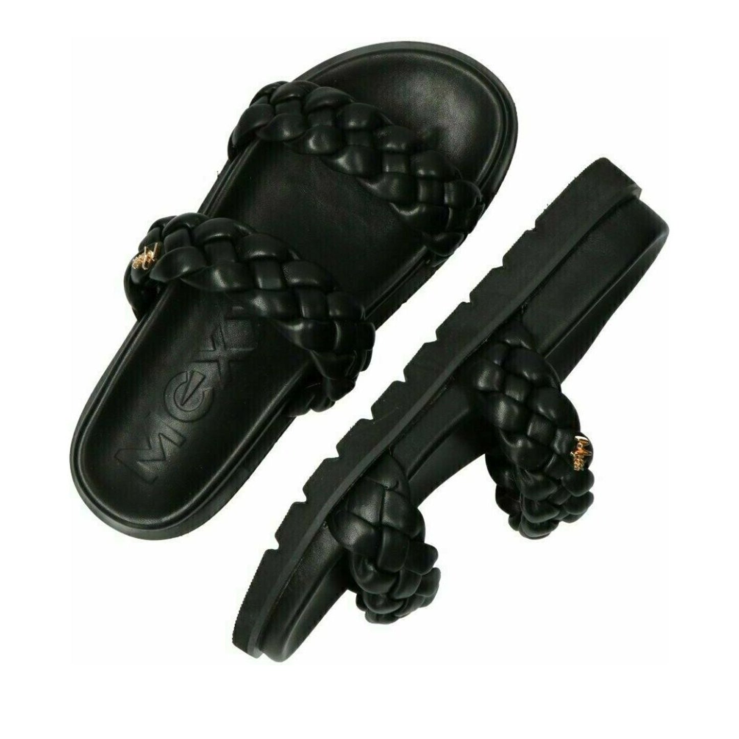 Jaeley Women's Black Wedge Open-Toe Sandals