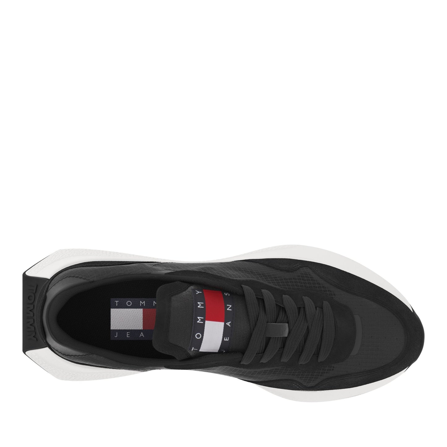 Men's Black Translucent Athletic Sneakers