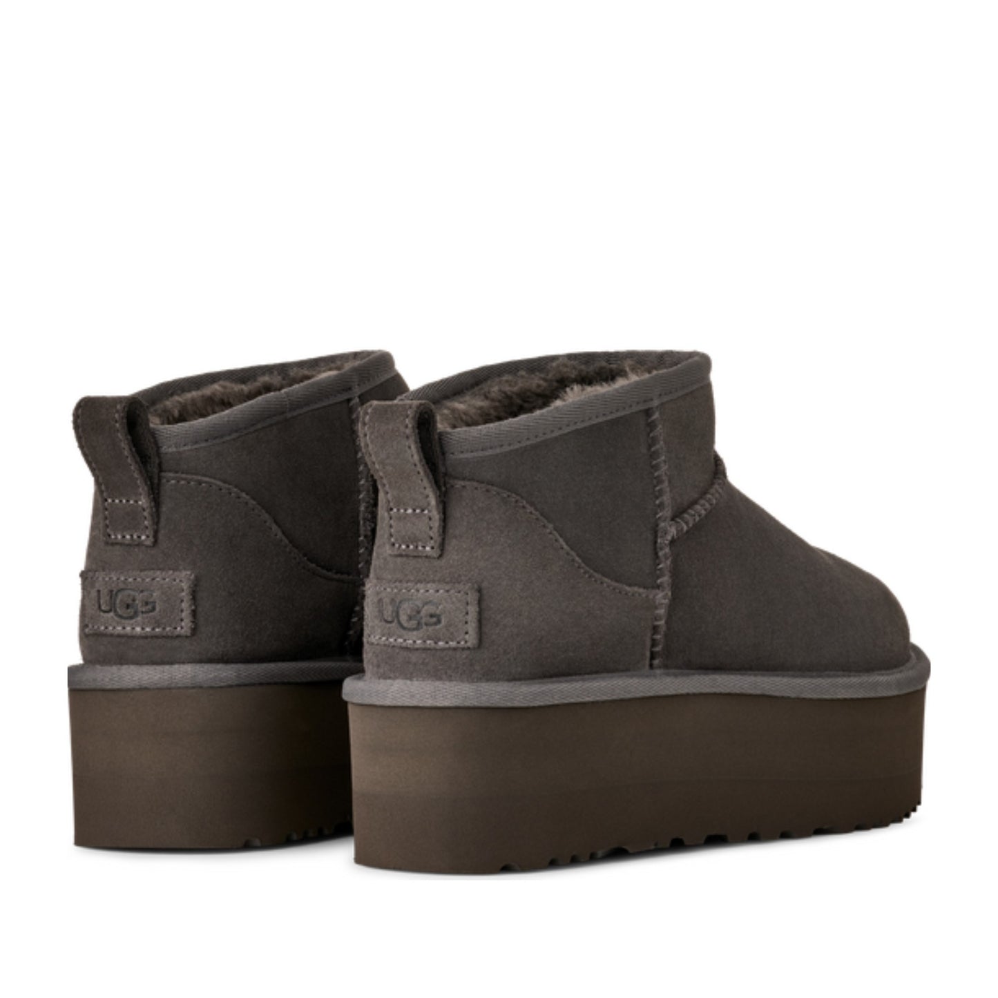 Classic Ultra Mini Platform Women's Gray Ankle Boots