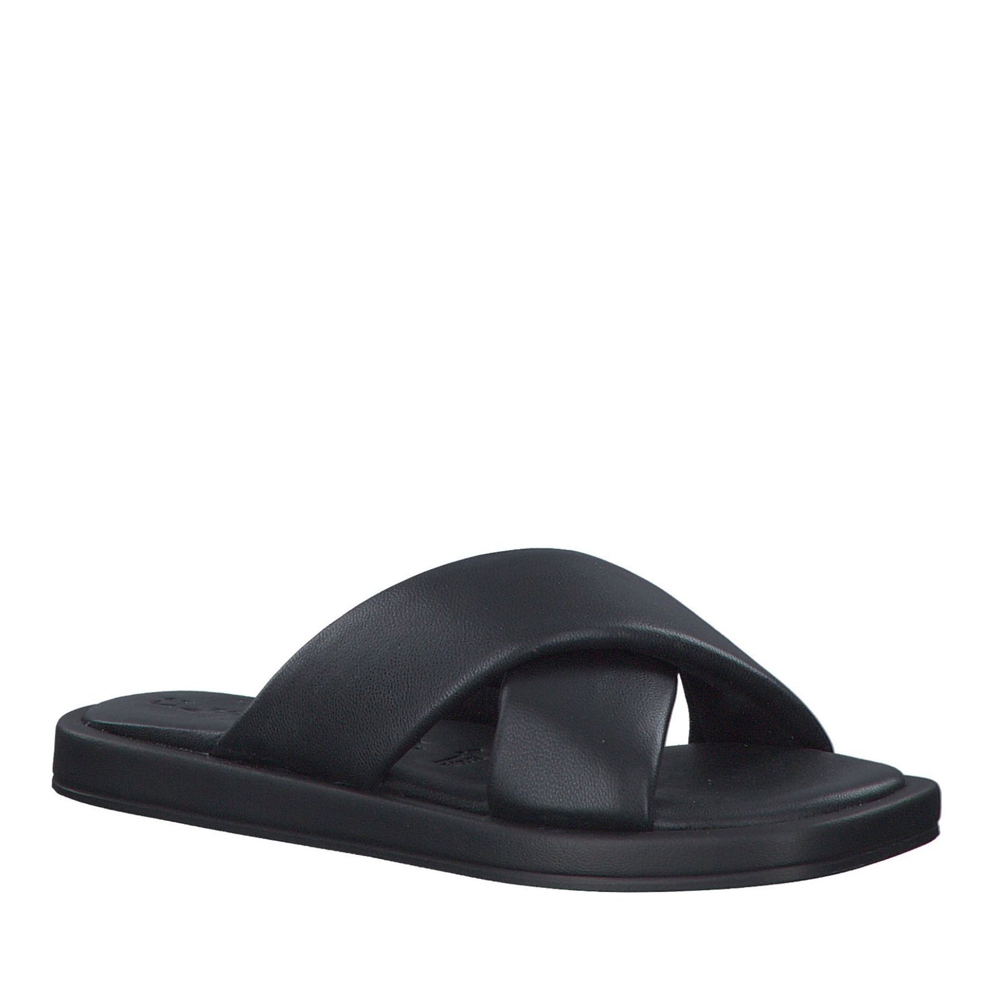 Women's Black Open-Toe Slippers