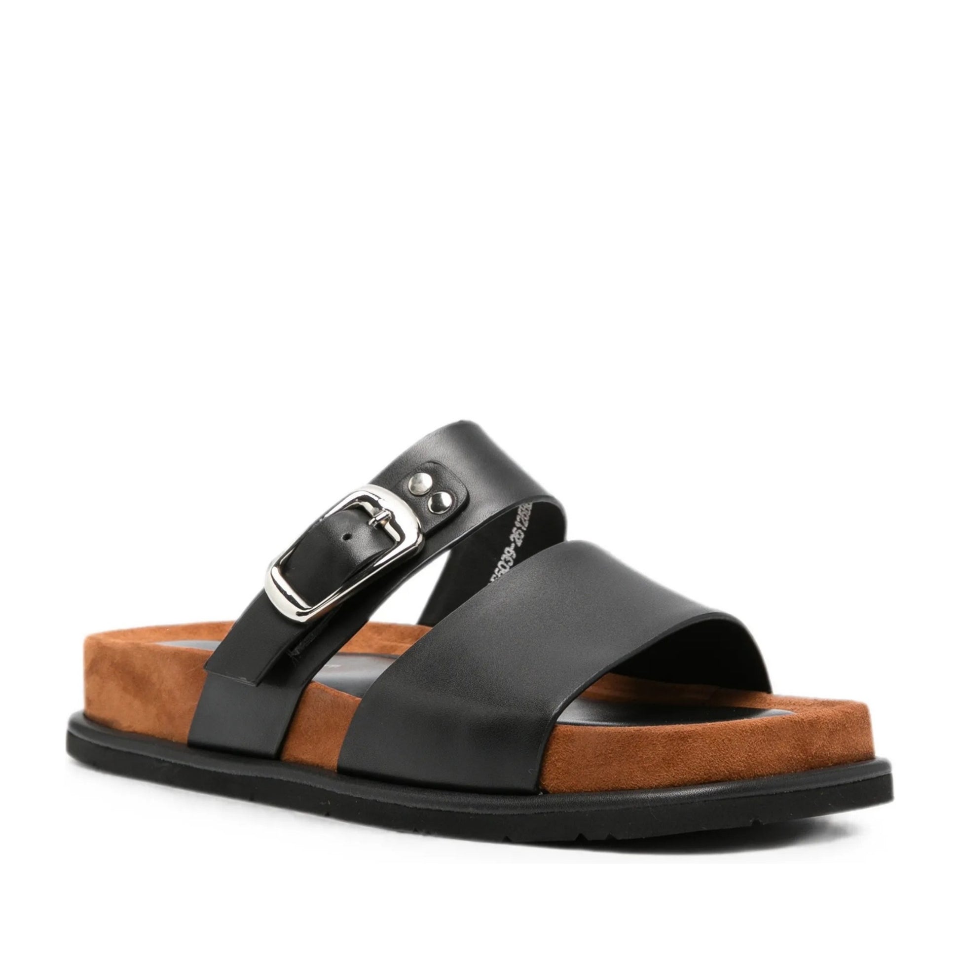Women's Black Wedge Open-Toe Slippers