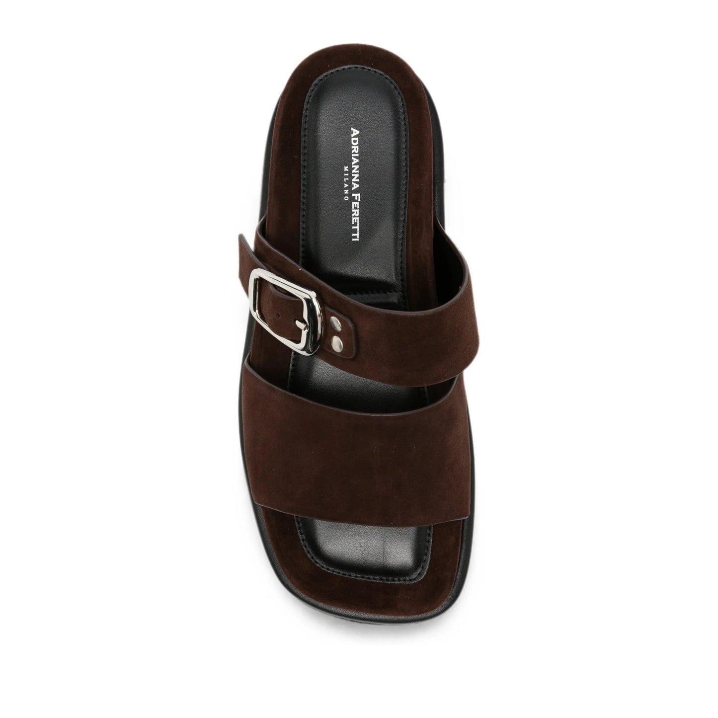 Women's Brown Wedge Open-Toe Slippers