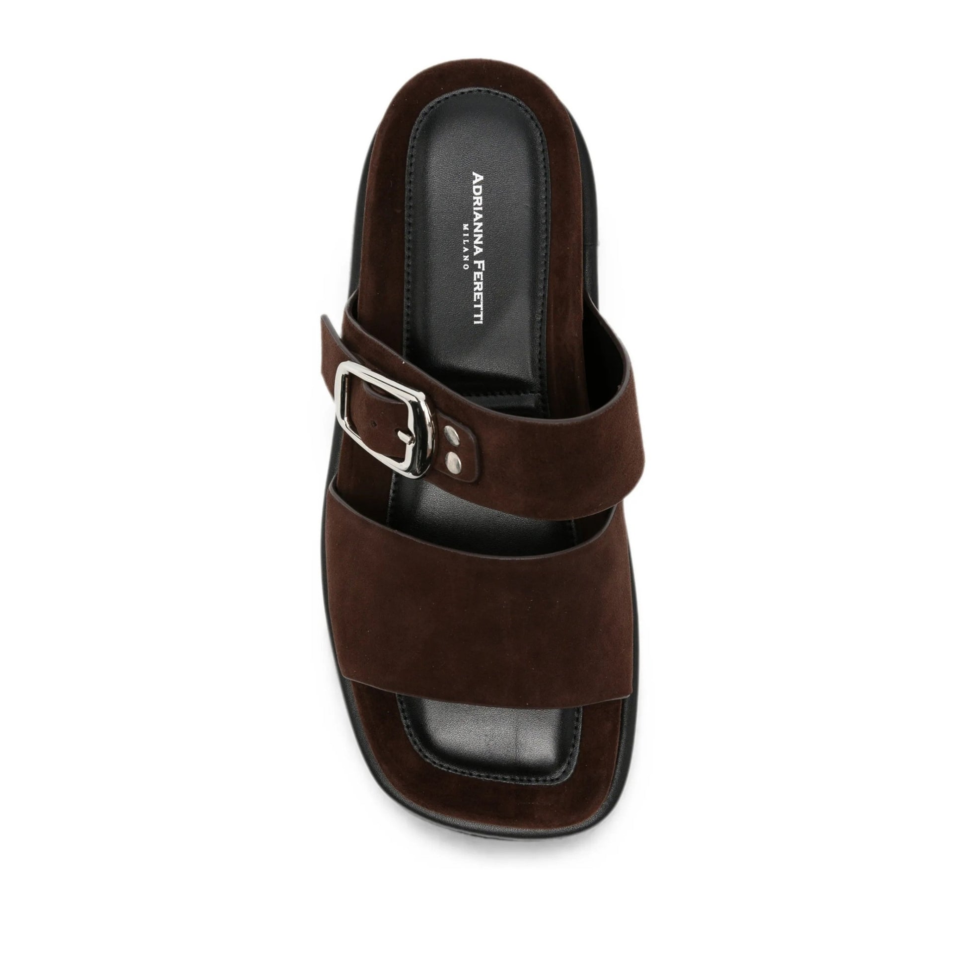 Women's Brown Wedge Open-Toe Slippers