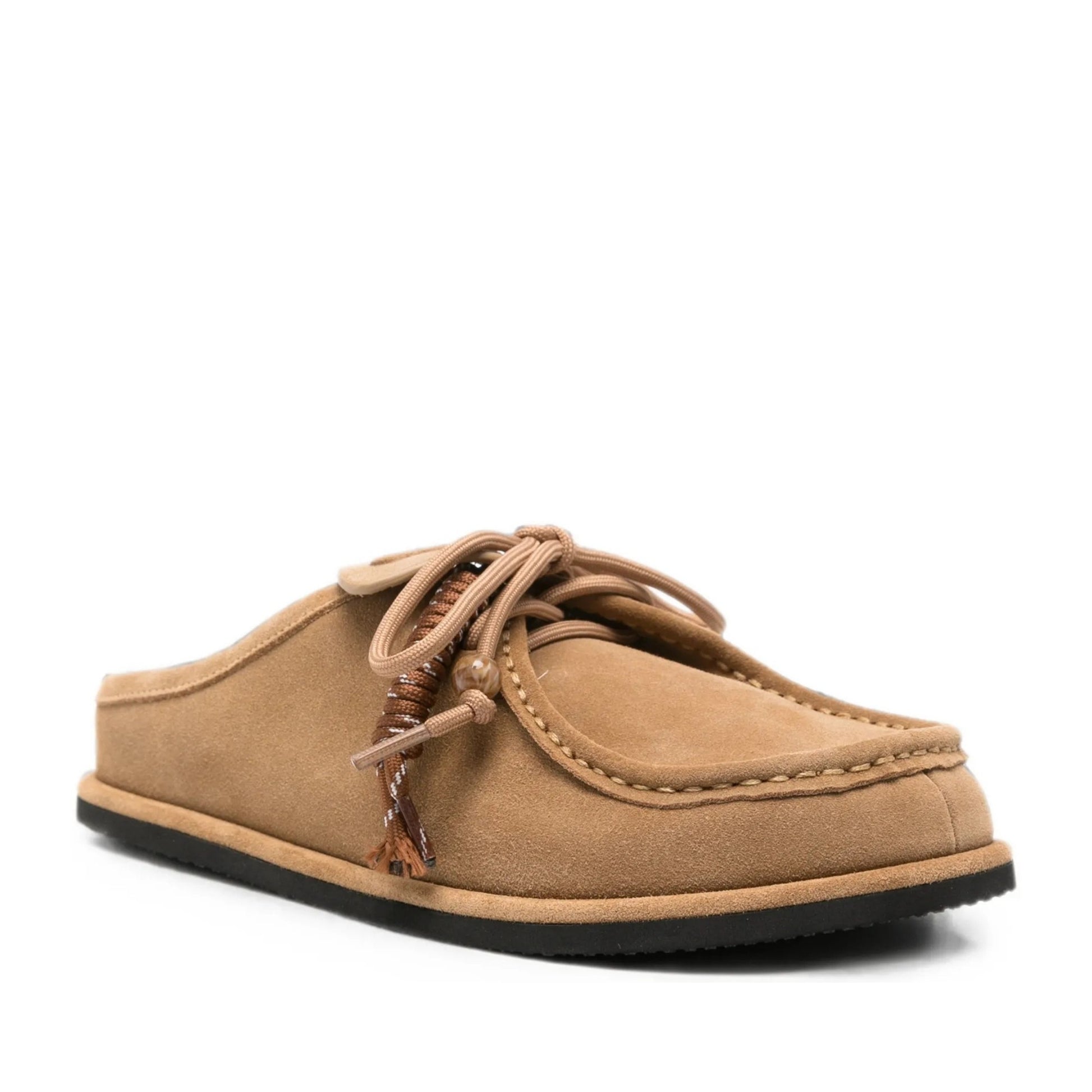 Women's Beige Wedge Mule Slippers