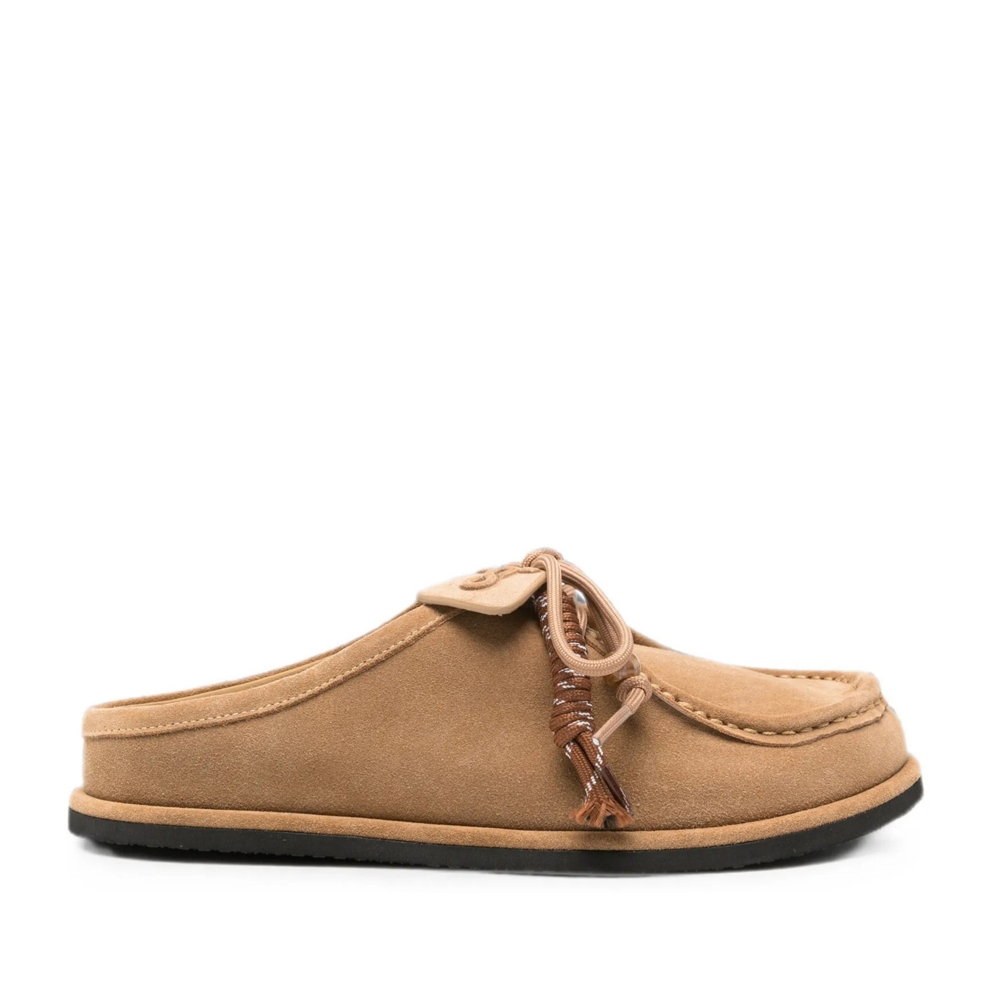Women's Beige Wedge Mule Slippers