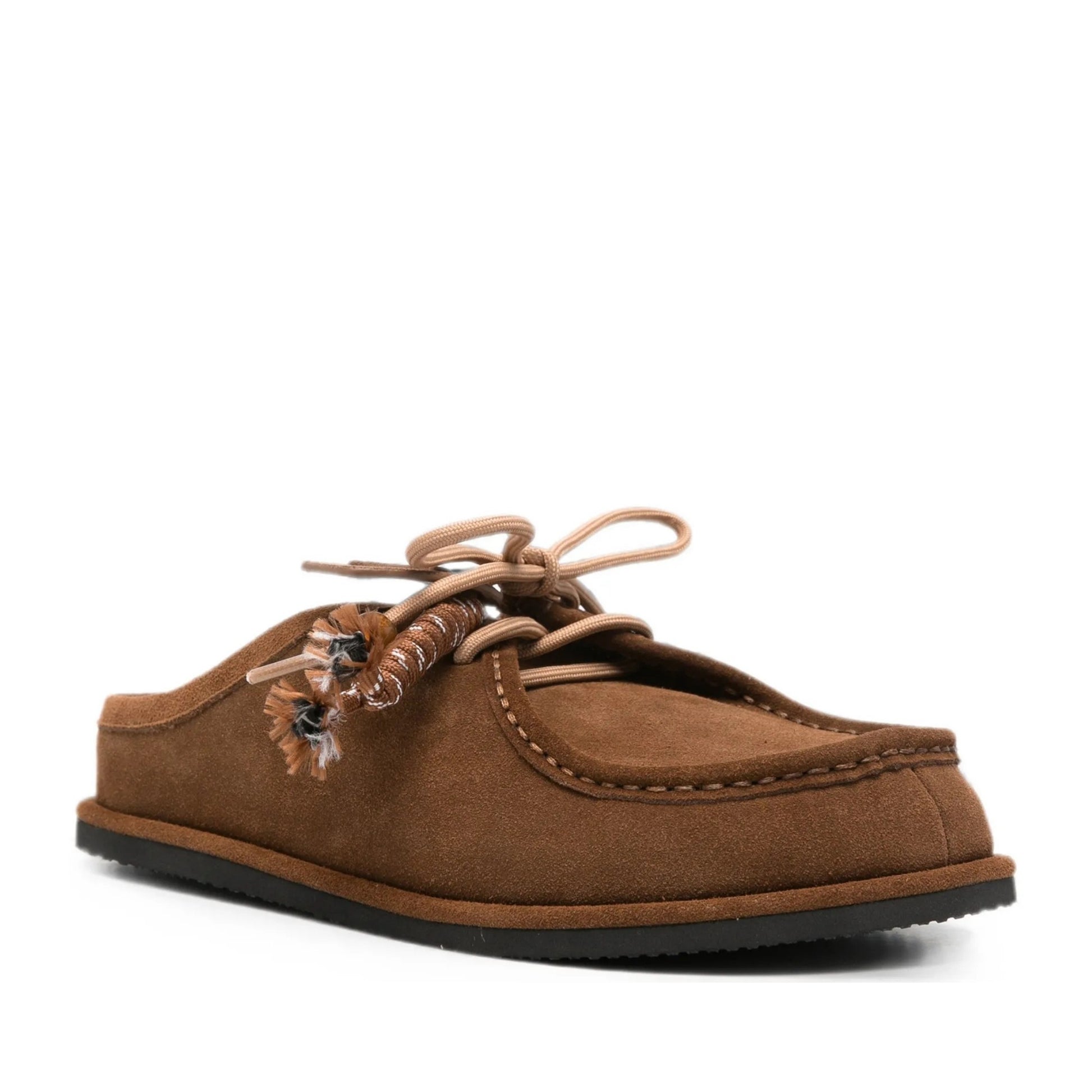 Women's Brown Wedge Mule Slippers