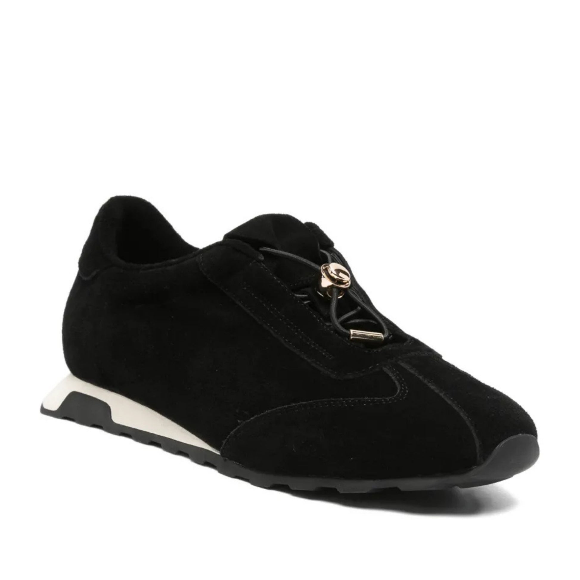 Women's Black Wedge Fashion Sneakers