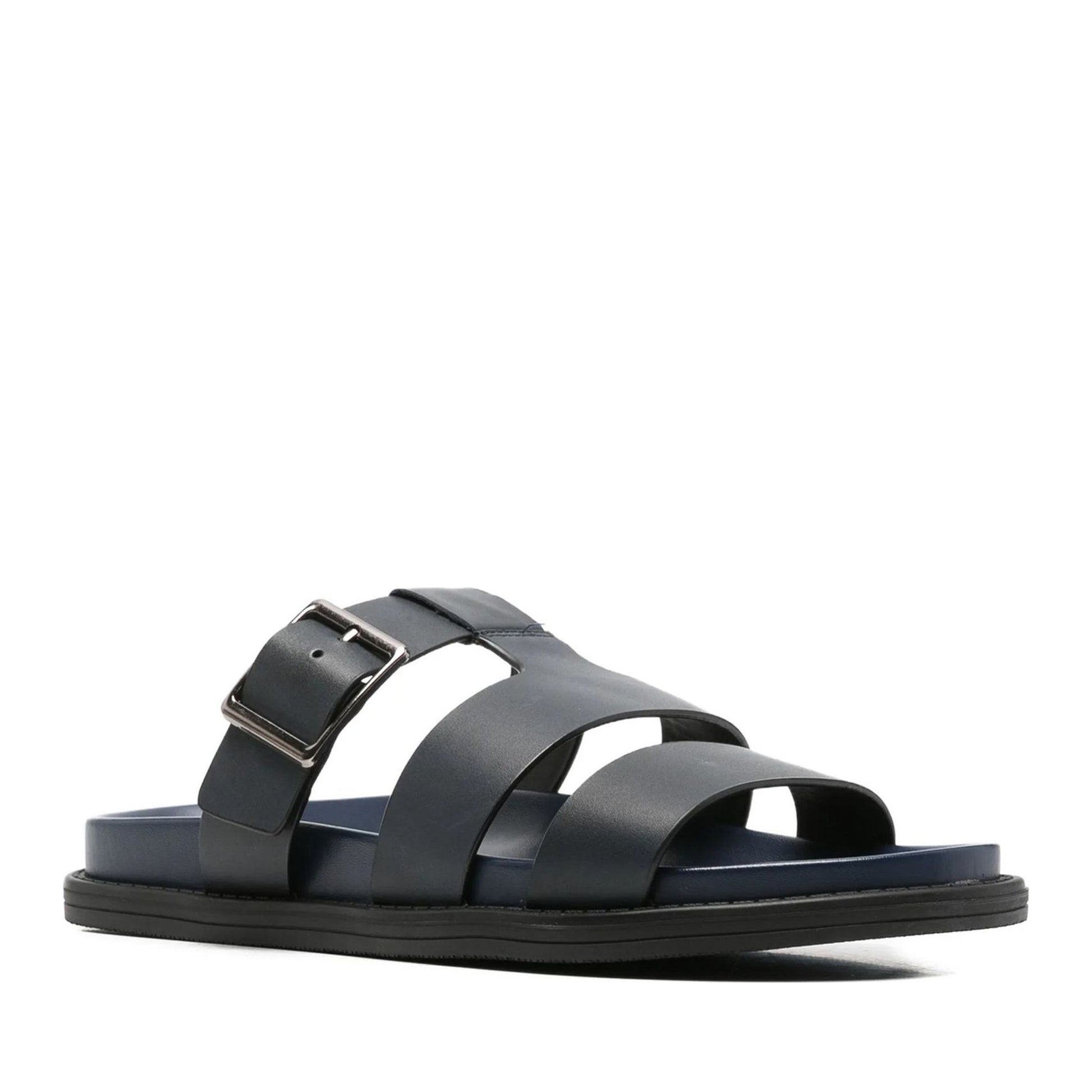 Men's Blue Wedge Open-Toe Slippers