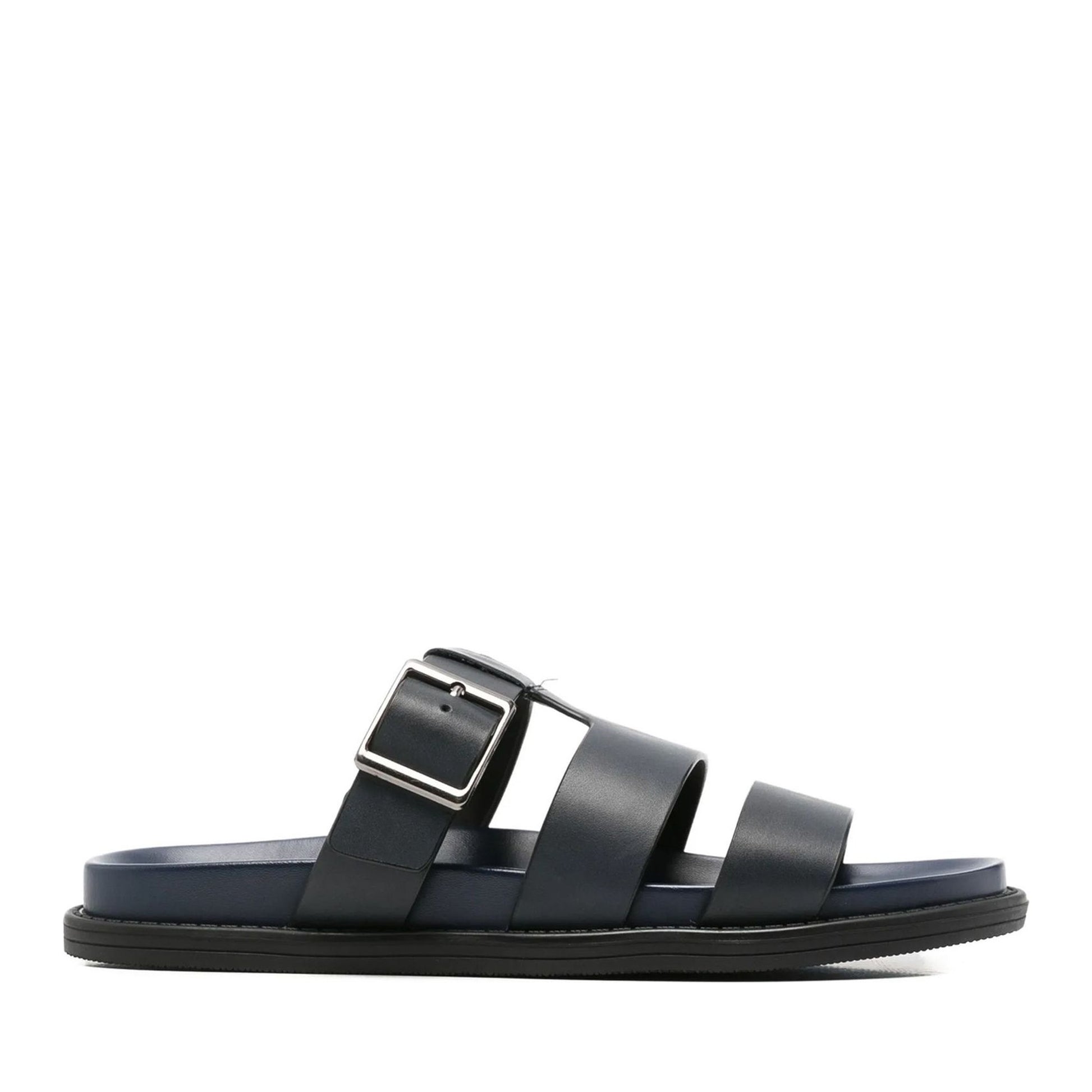 Men's Blue Wedge Open-Toe Slippers