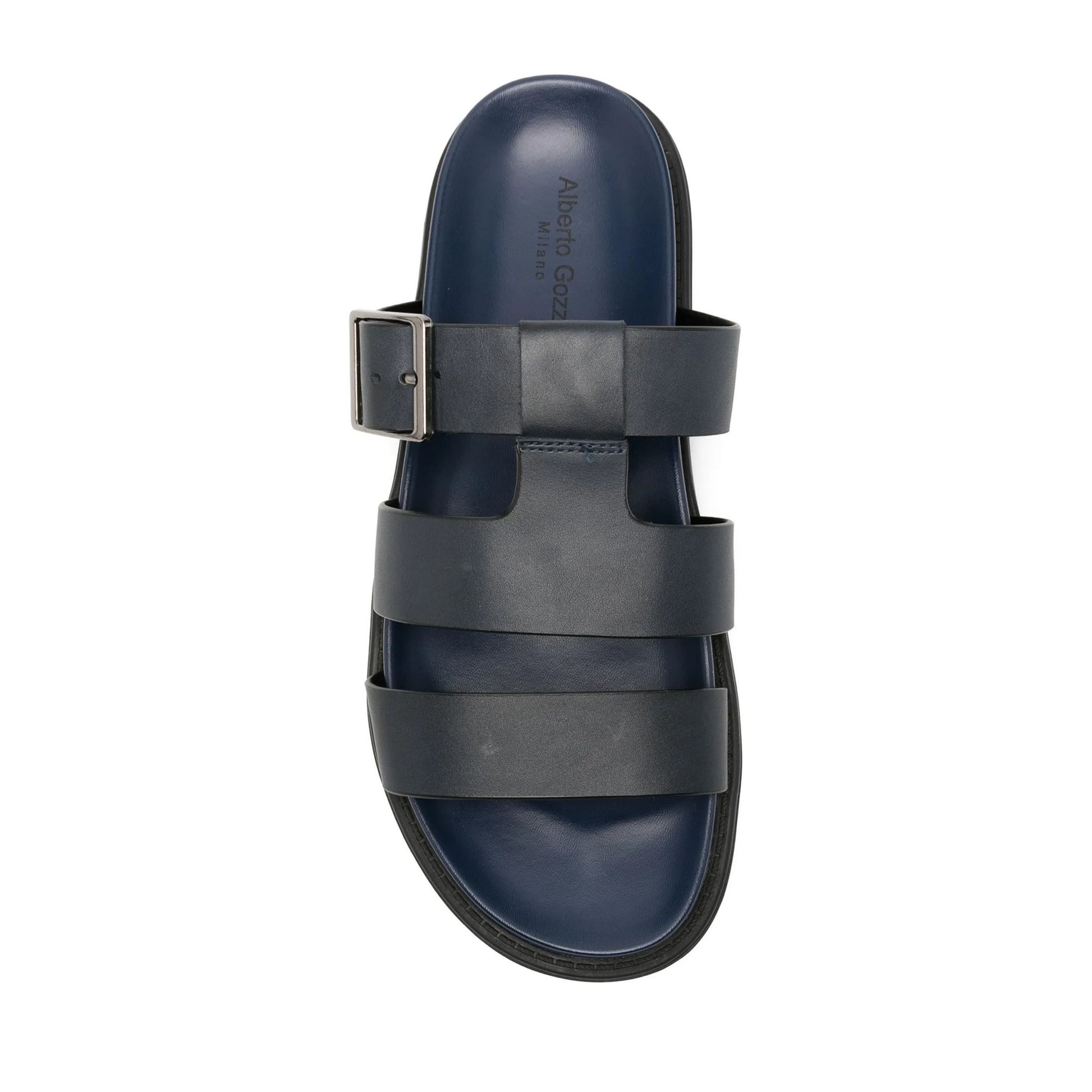 Men's Blue Wedge Open-Toe Slippers
