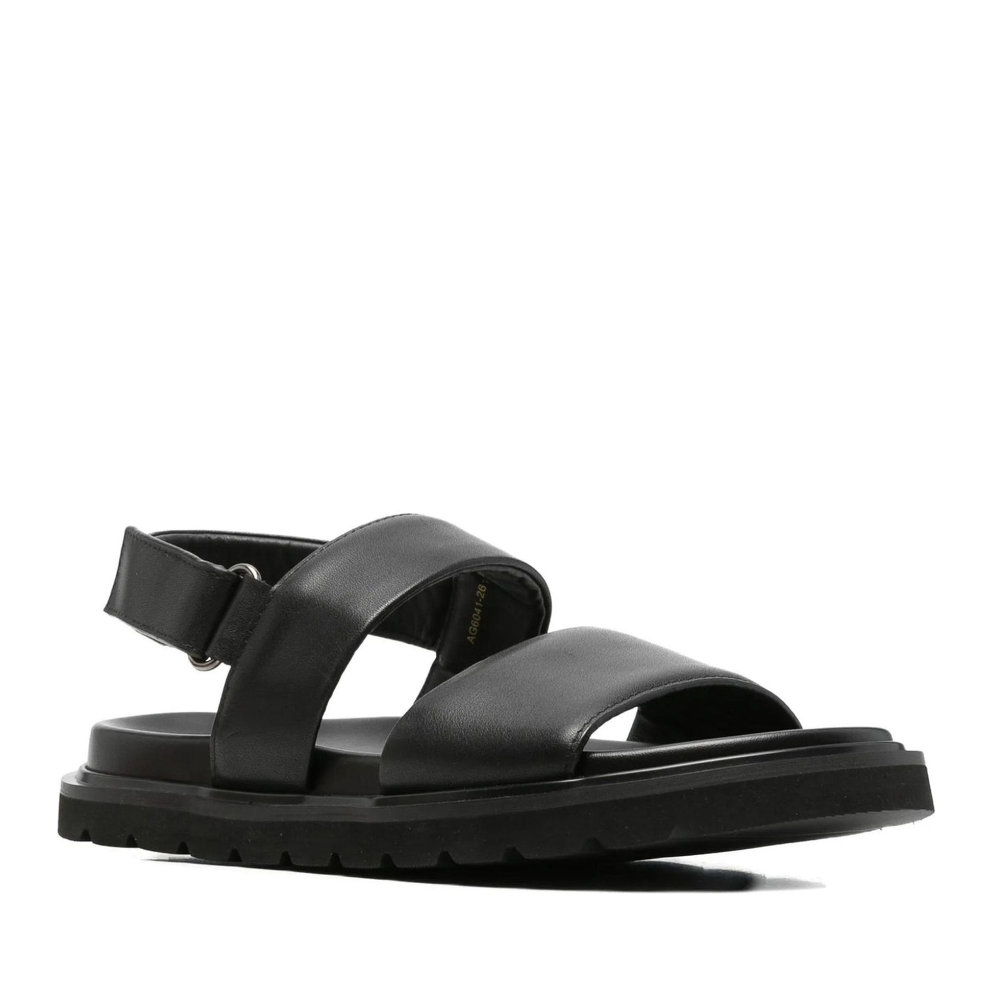 Men's Black Wedge Open-Toe Sandals