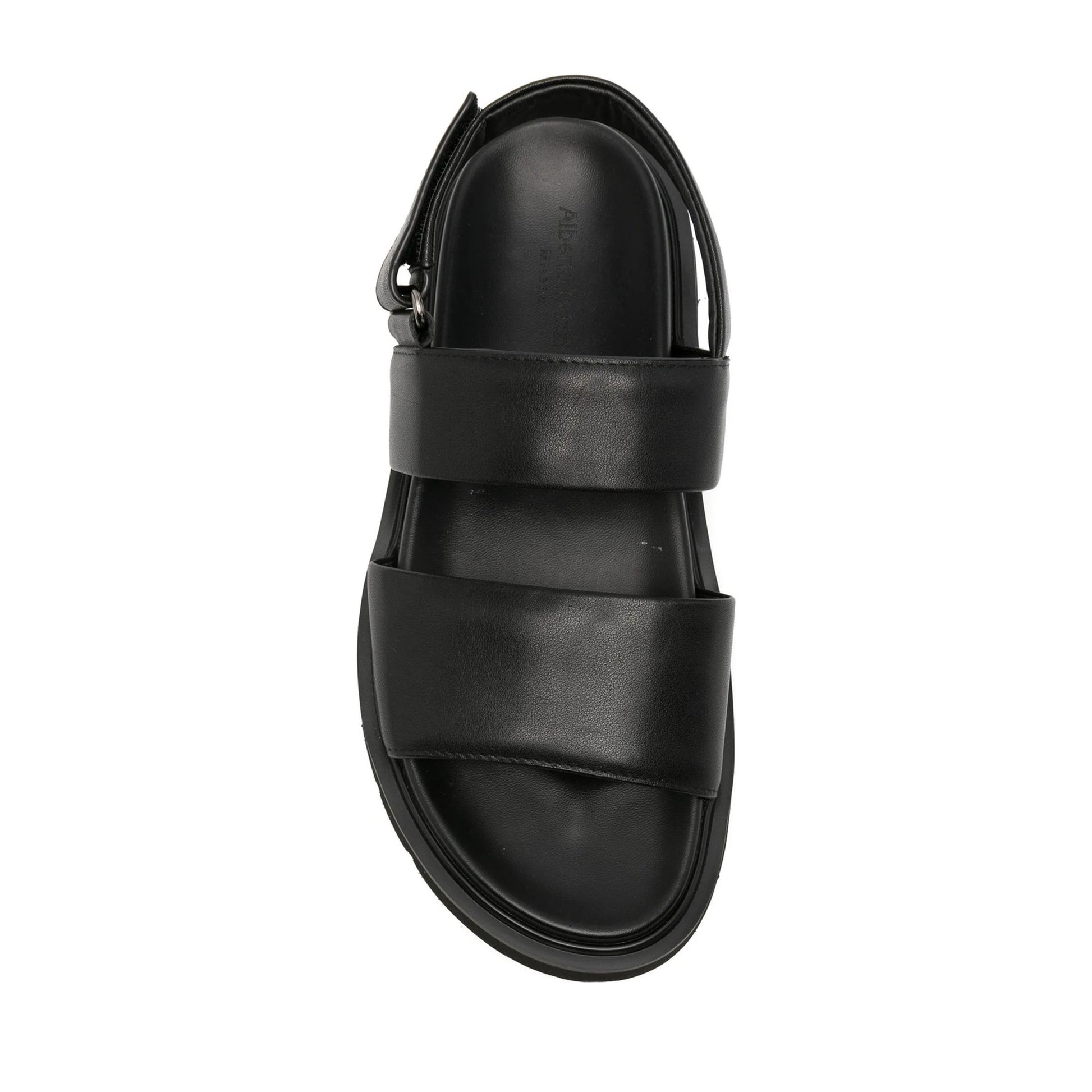 Men's Black Wedge Open-Toe Sandals