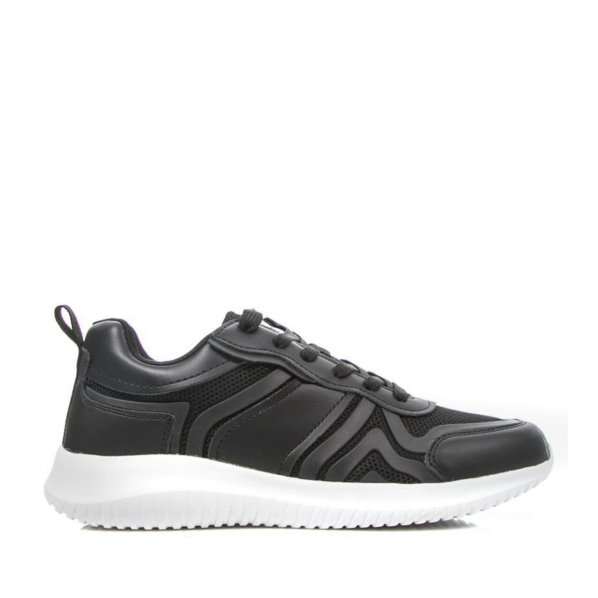 black casual closed sneakers