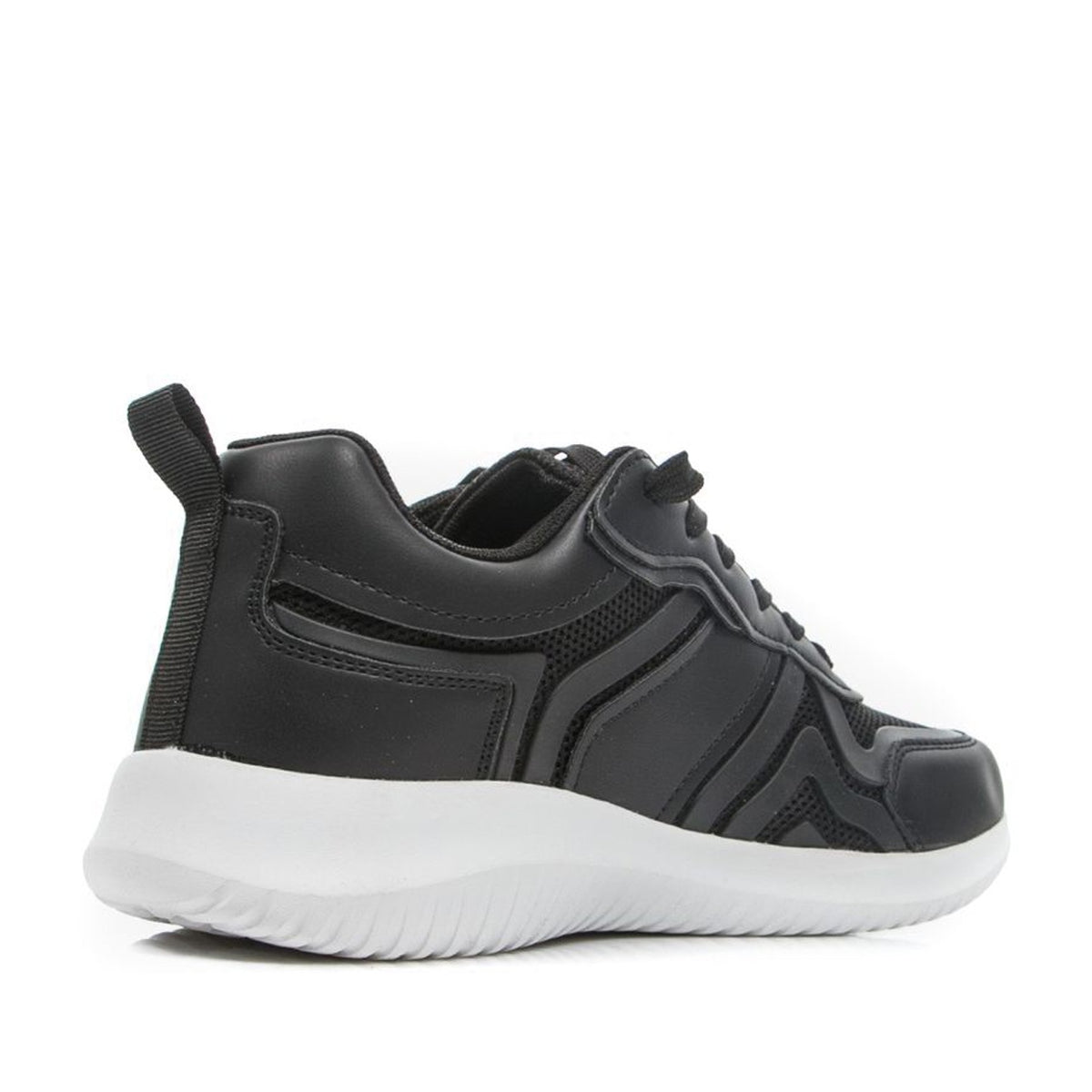 black casual closed sneakers