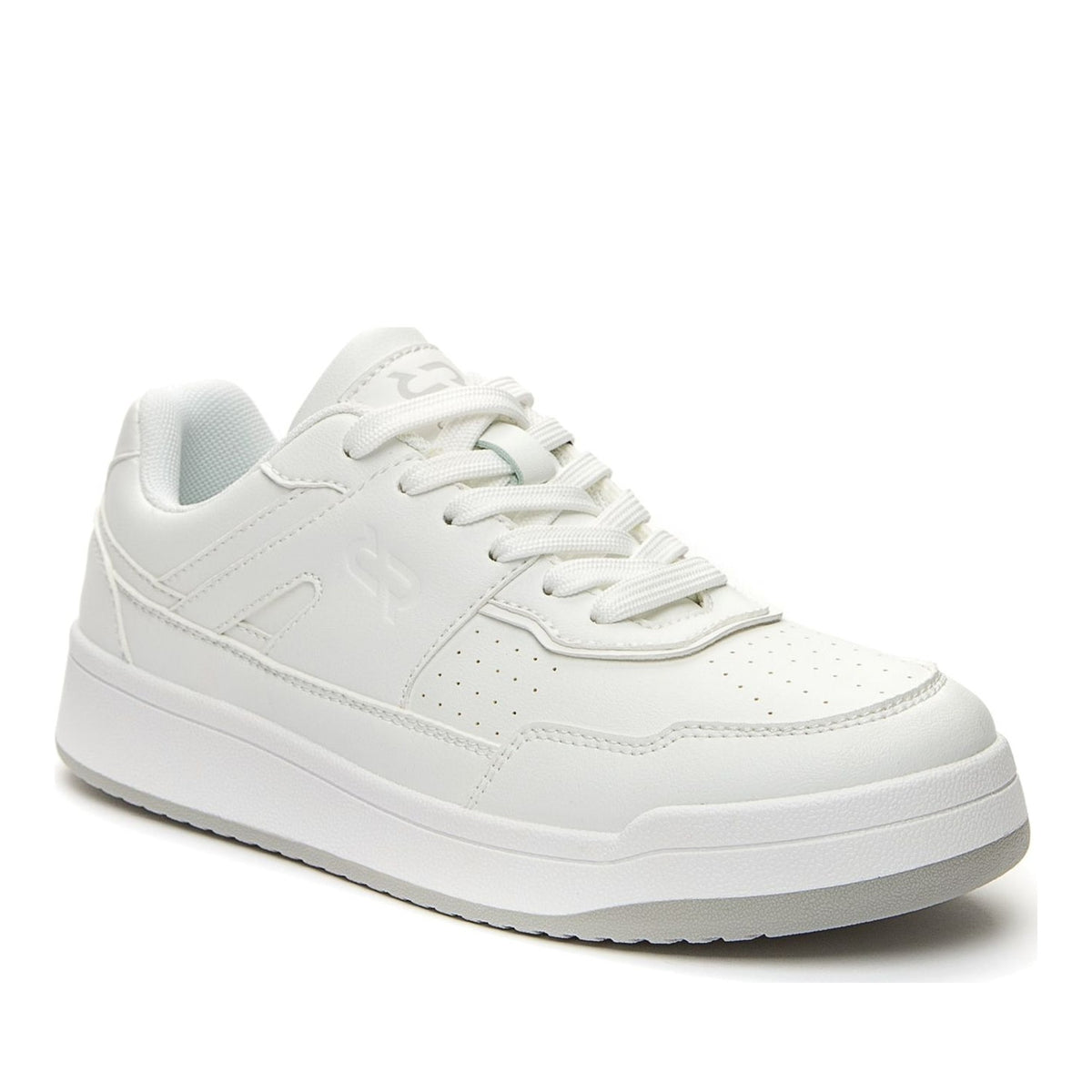 white casual closed sneakers