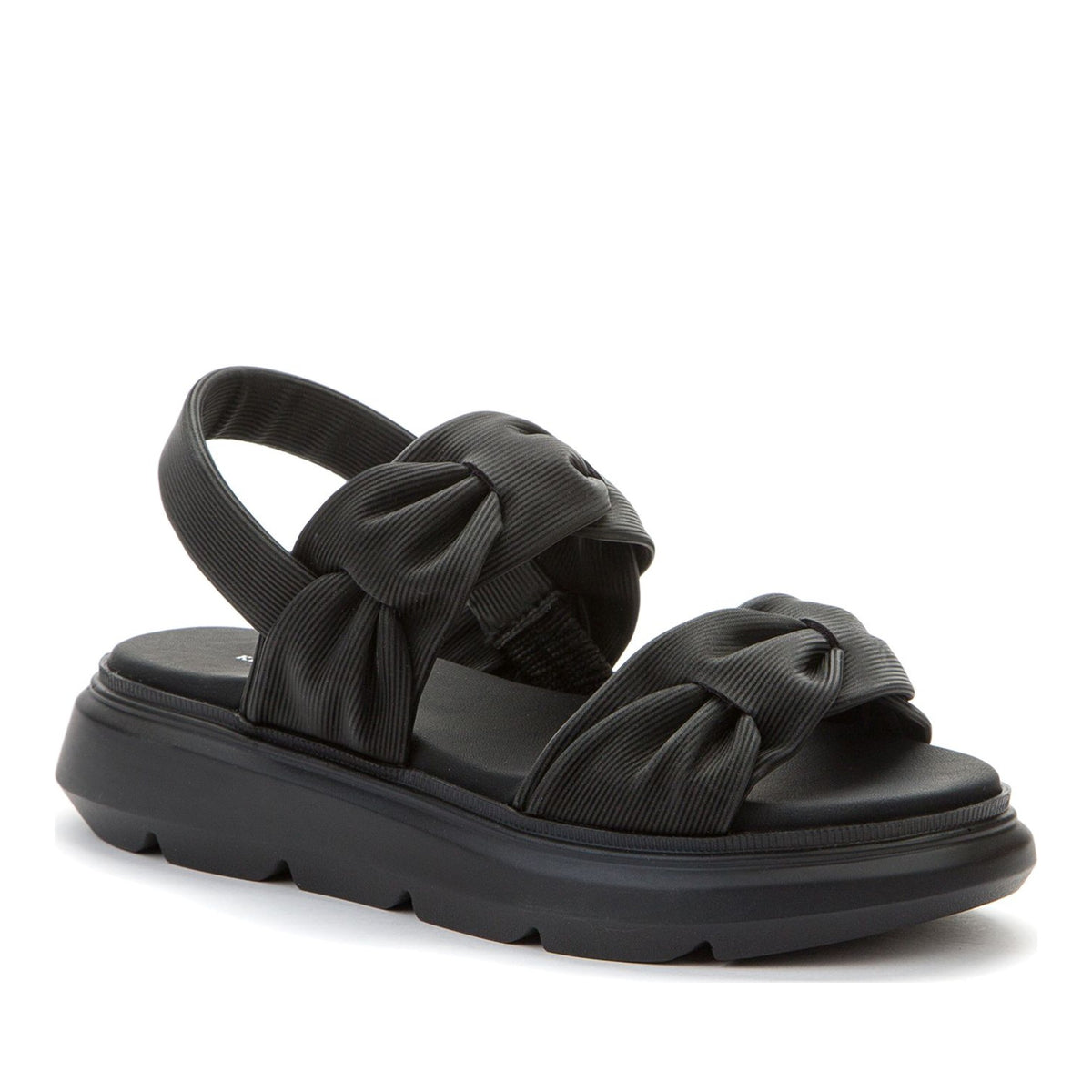 black casual open sandals