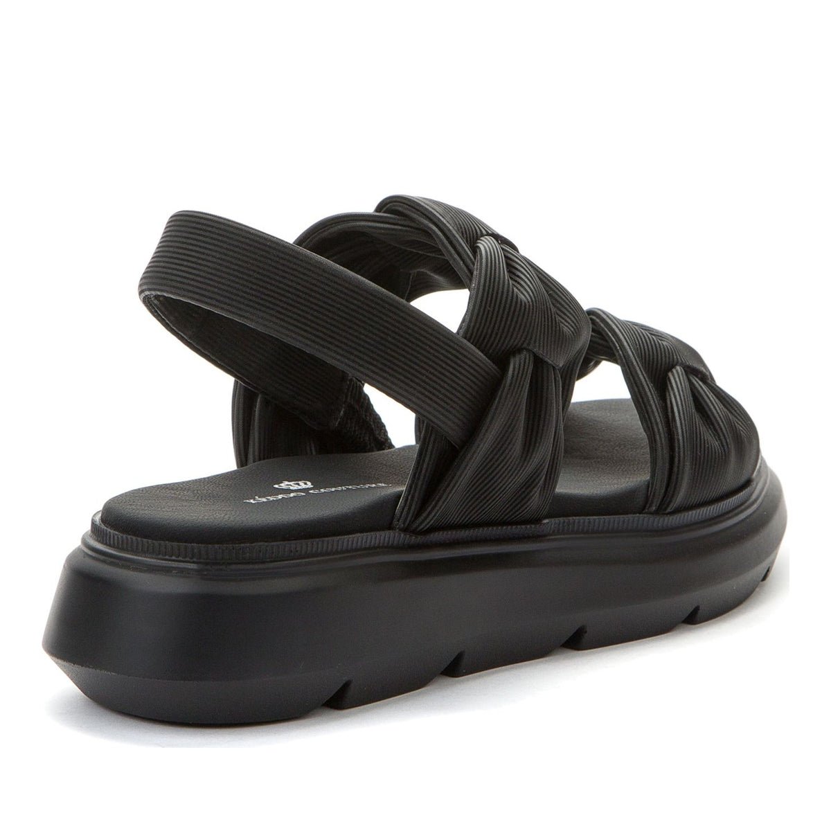 black casual open sandals