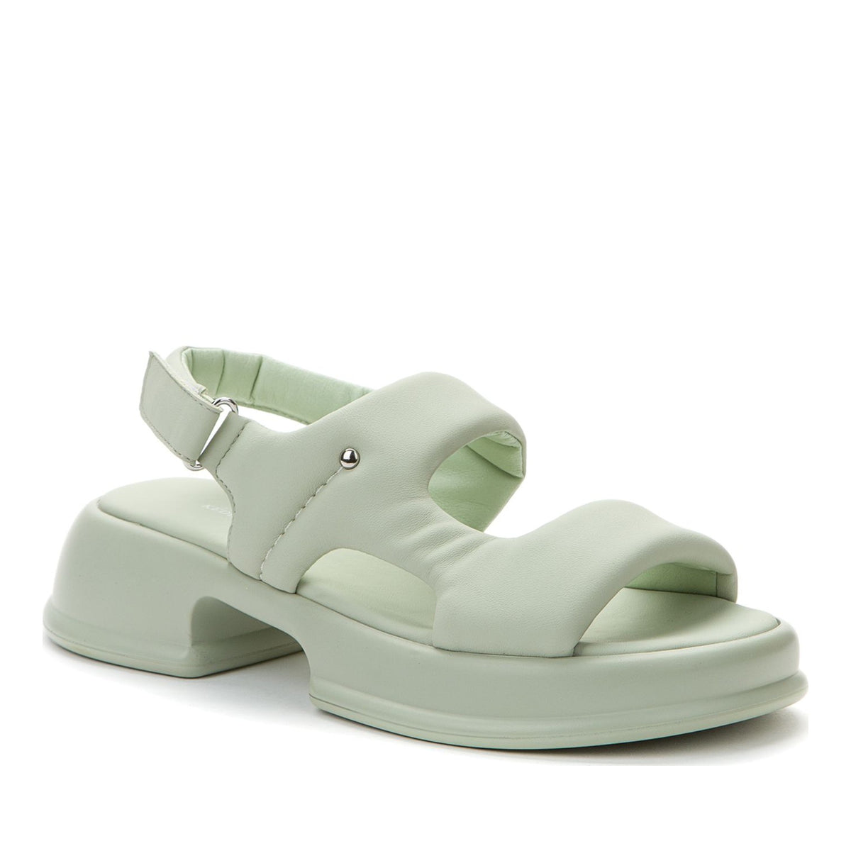 green casual open sandals