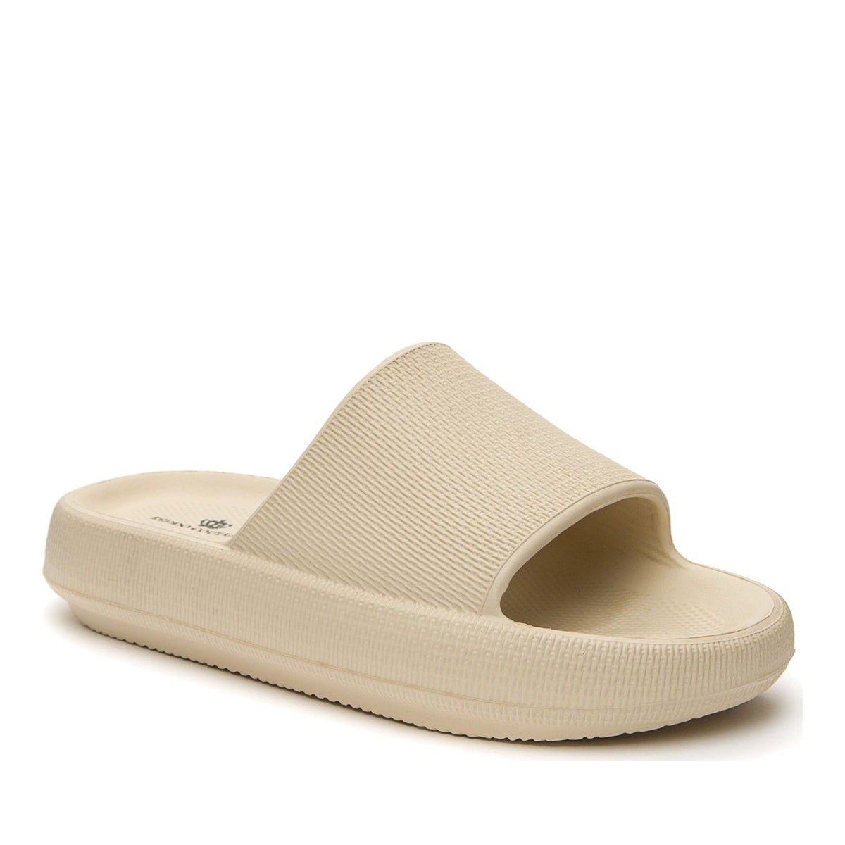 beige casual open slides