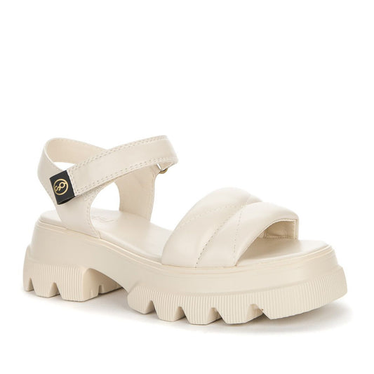 Girls' Beige Open-Toe Sandals