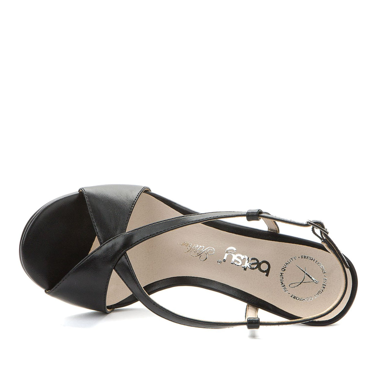black elegant open pumps