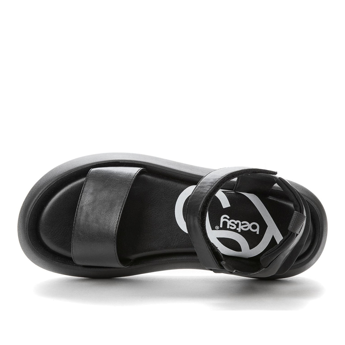 black casual open sandals