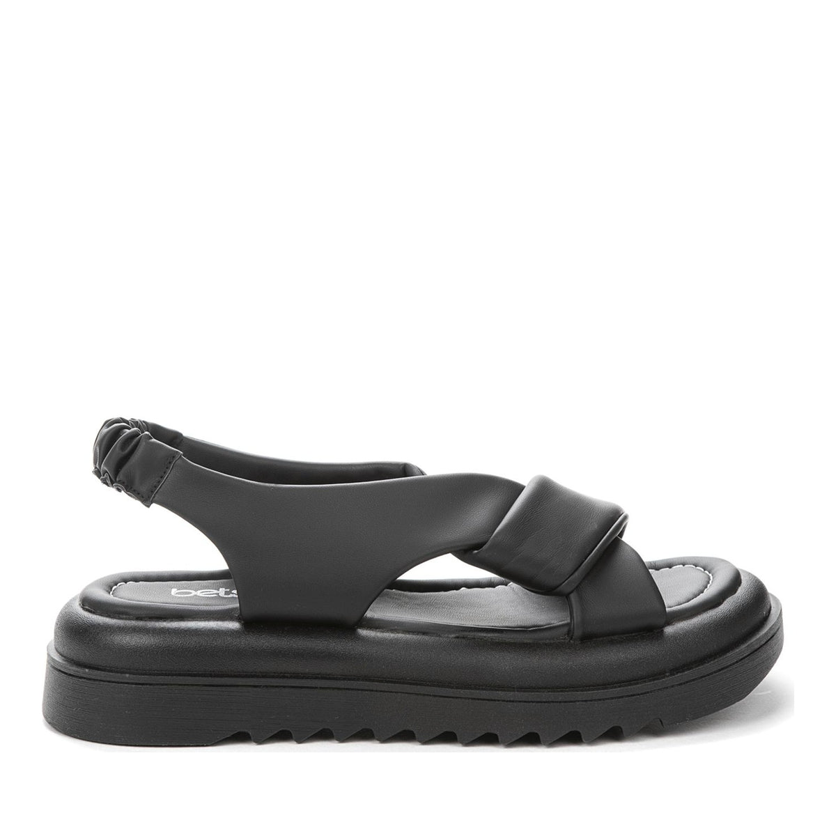 black casual open sandals