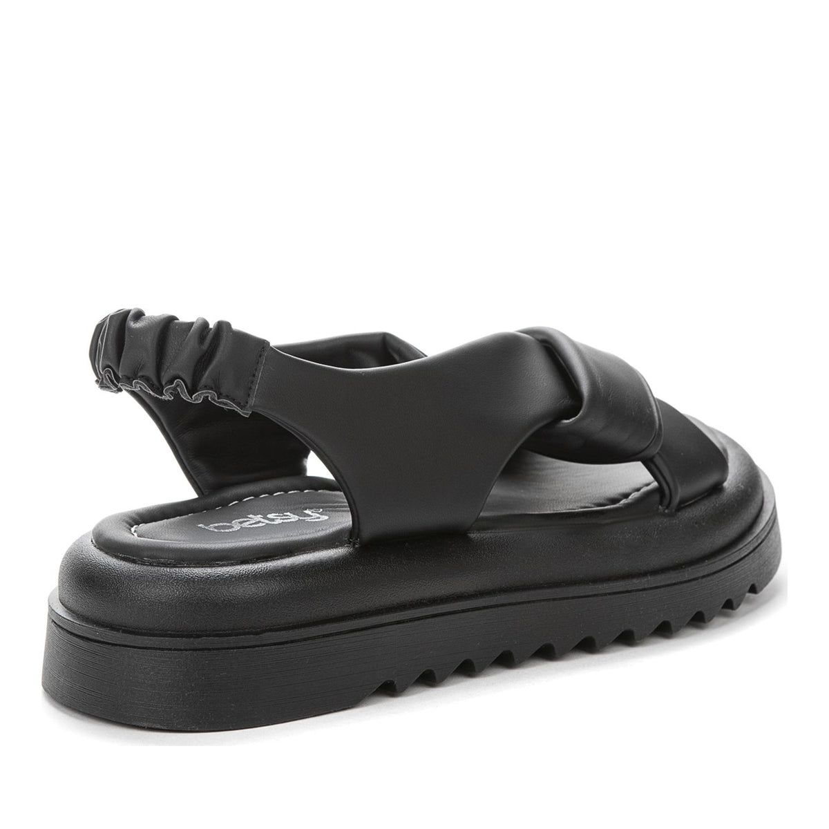 black casual open sandals