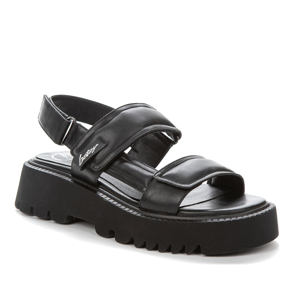 black casual open sandals