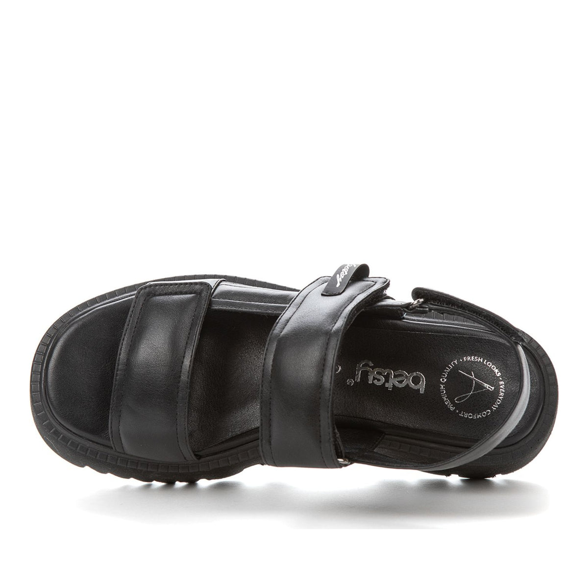 black casual open sandals