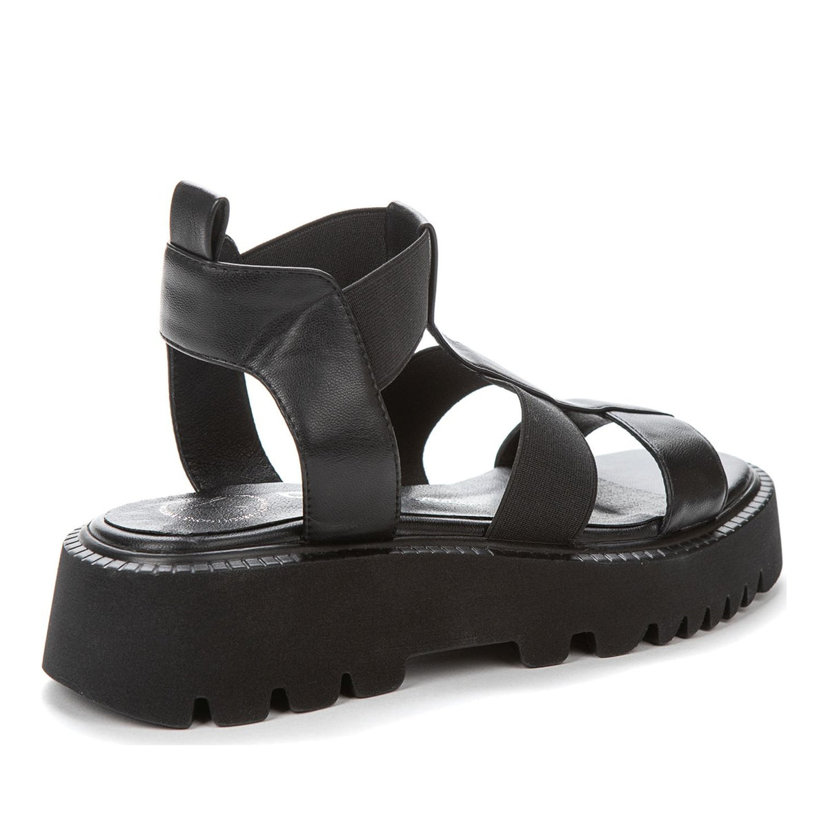 black casual open sandals