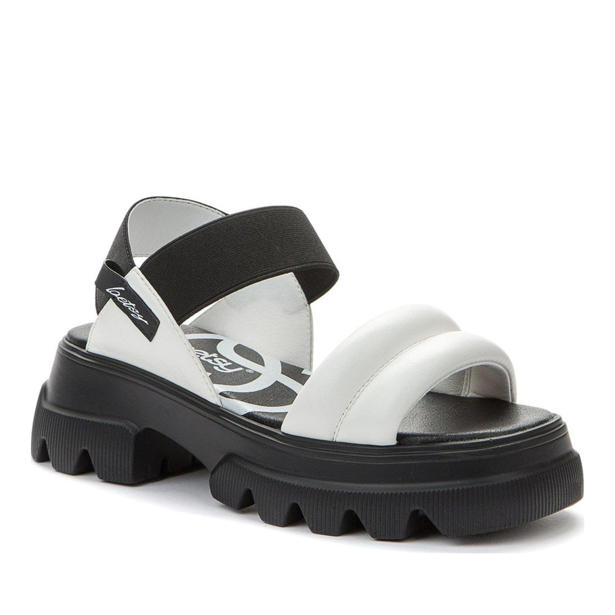 white casual open sandals